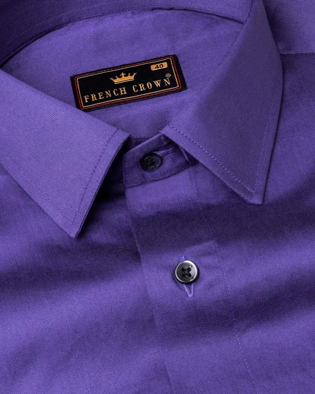 Butterfly Bush Blue Premium Satin Shirt sold by French Crown