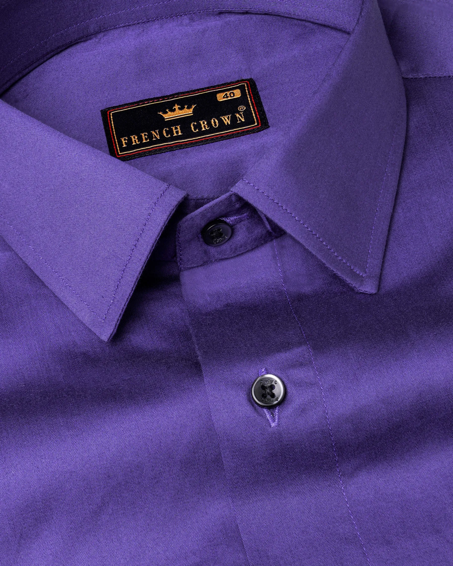 Butterfly Bush Blue Premium Satin Shirt sold by French Crown