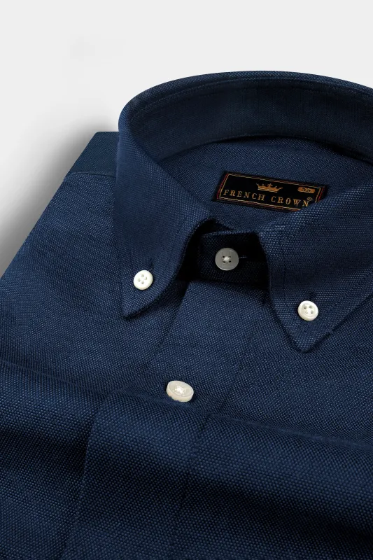 Blue Heavyweight Royal Oxford Shirt sold by French Crown