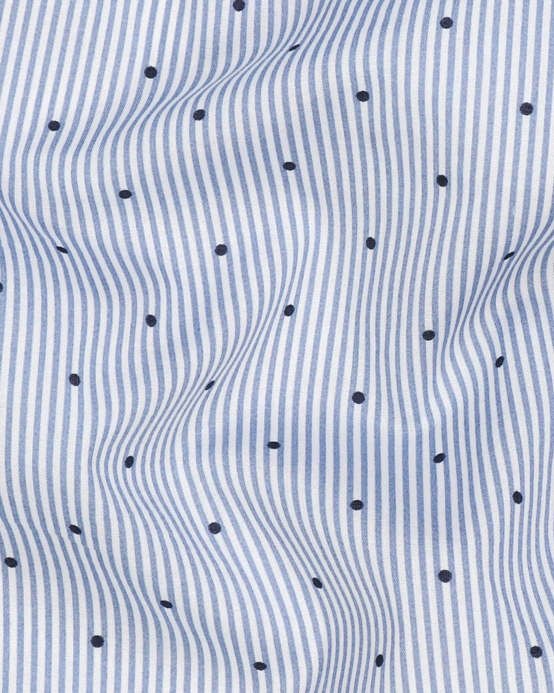 Sky Striped and Dots Premium Cotton Shirt sold by French Crown product image thumbnail 2