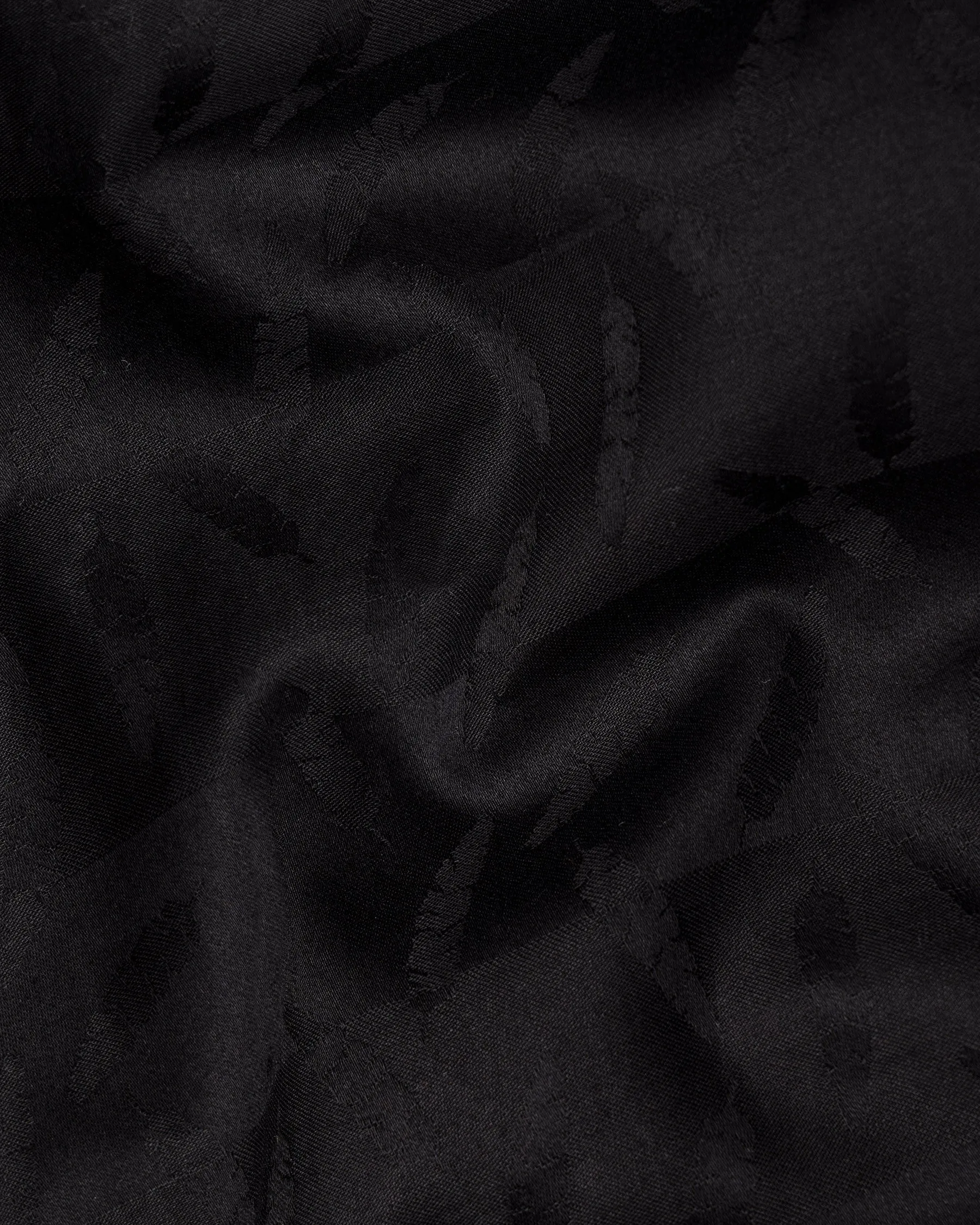 Jade Black Jacquard Textured Premium Giza Cotton Shirt sold by French Crown product image thumbnail 2