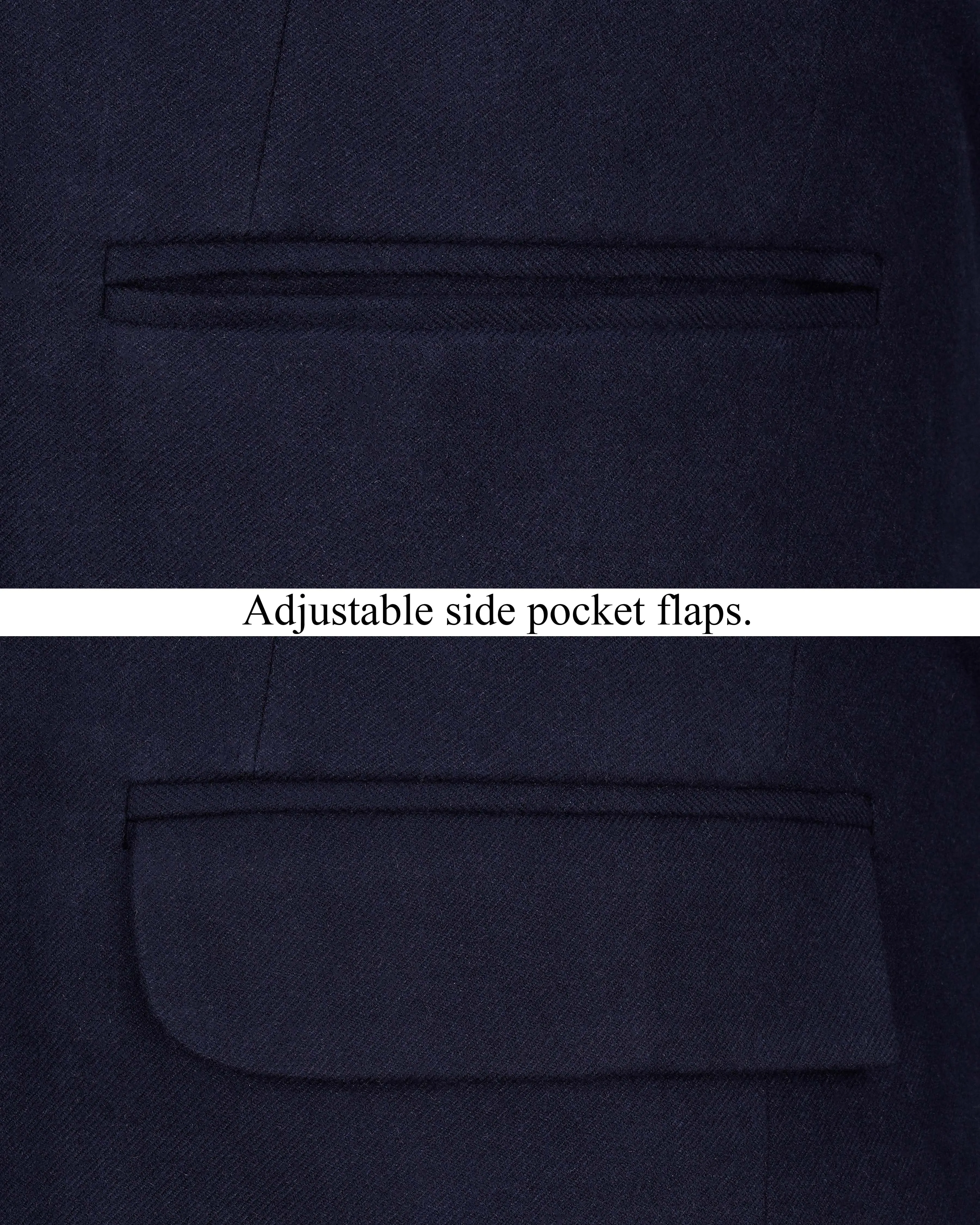 Mirage Blue Pure Wool Single Breasted Blazer sold by French Crown product image thumbnail 5