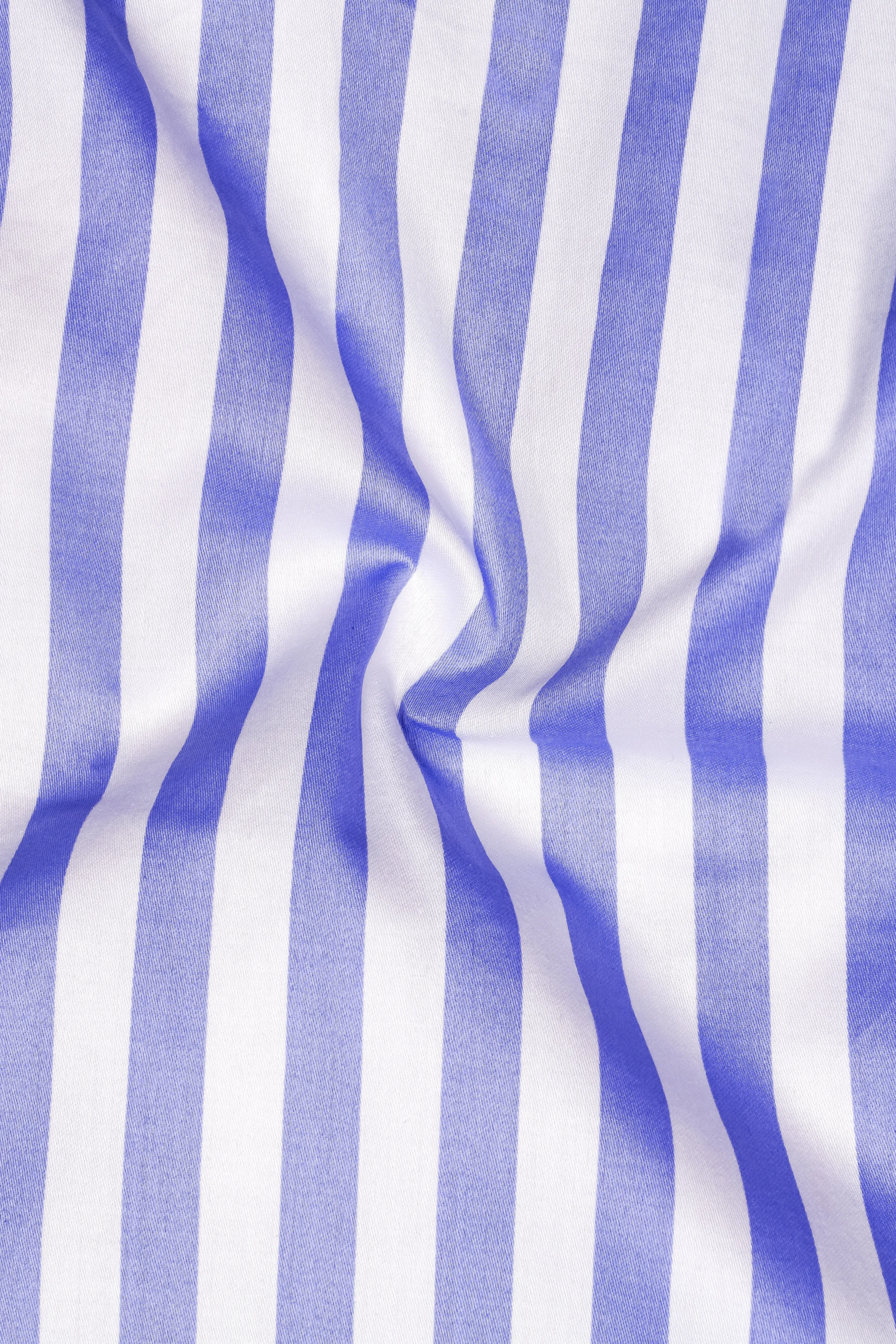 Bluvoro-Scampi Blue And Bright White Awning Striped Super Soft Premium Cotton Dress Shirt sold by French Crown product image thumbnail 3