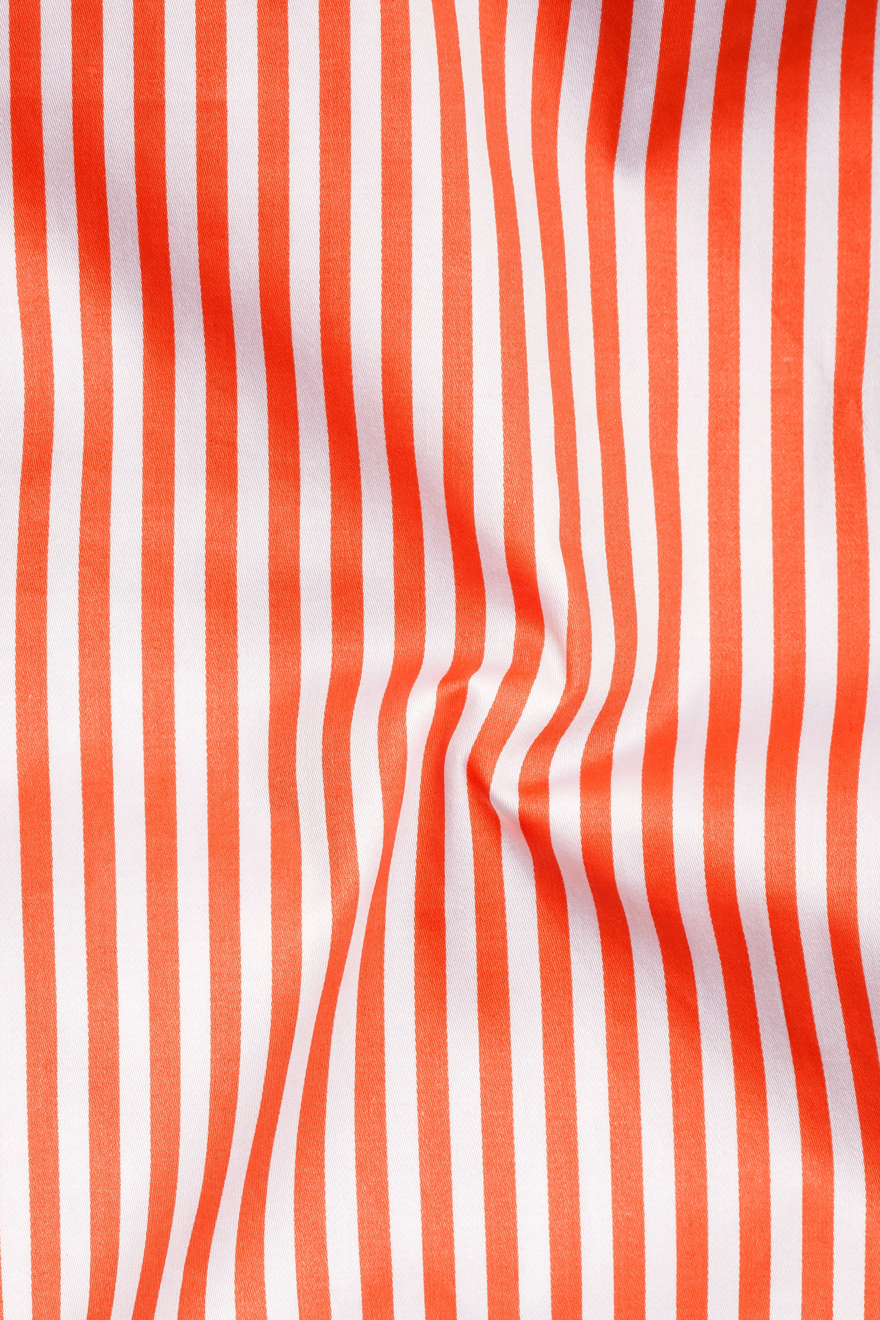 Arancio-Bittersweet Orange And Bright White Candy Striped Super Soft Premium Cotton Dress Shirt sold by French Crown product image thumbnail 3