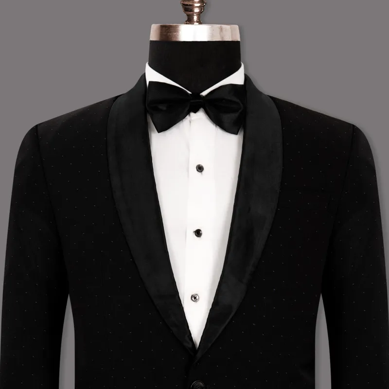 Jade Black Dots Woolrich Tuxedo Blazer sold by French Crown