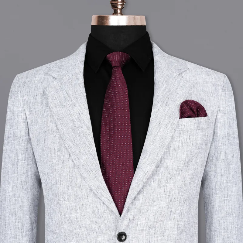 Ghost Grey Luxurious Linen Blazer sold by French Crown
