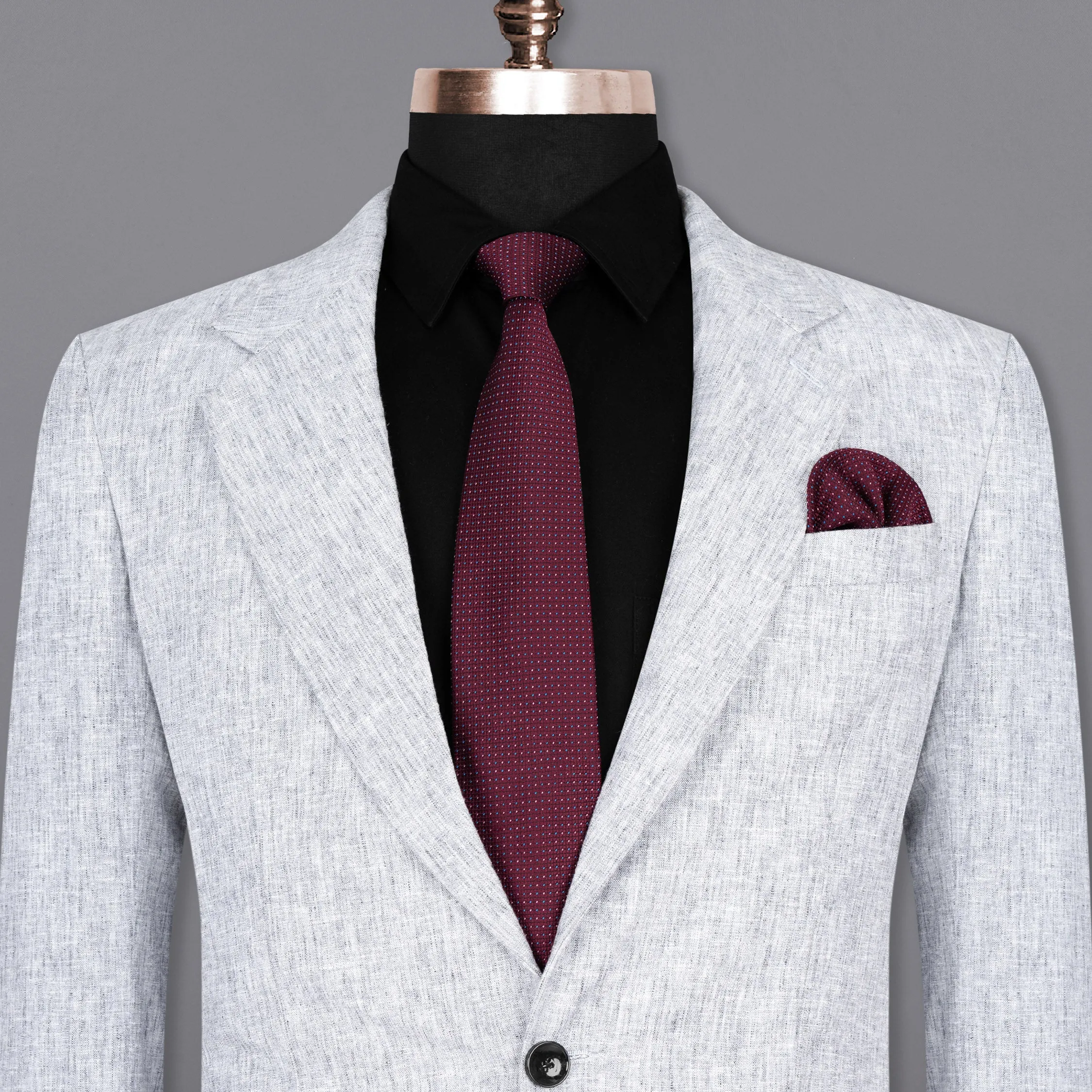 Ghost Grey Luxurious Linen Blazer sold by French Crown