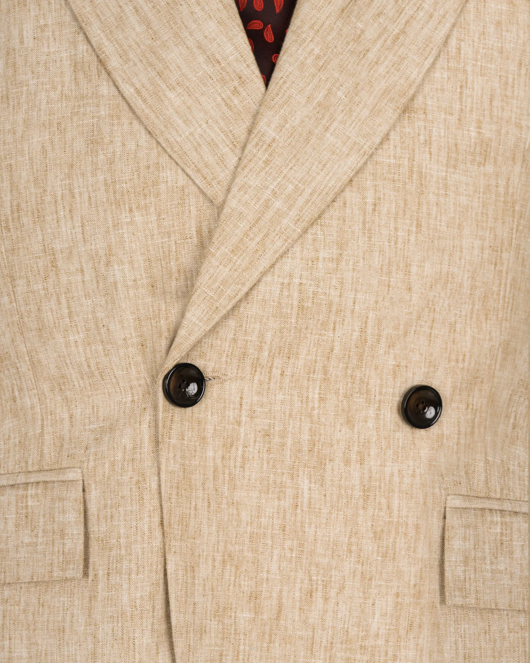 Cream Luxurious Linen Suit sold by French Crown product image thumbnail 5