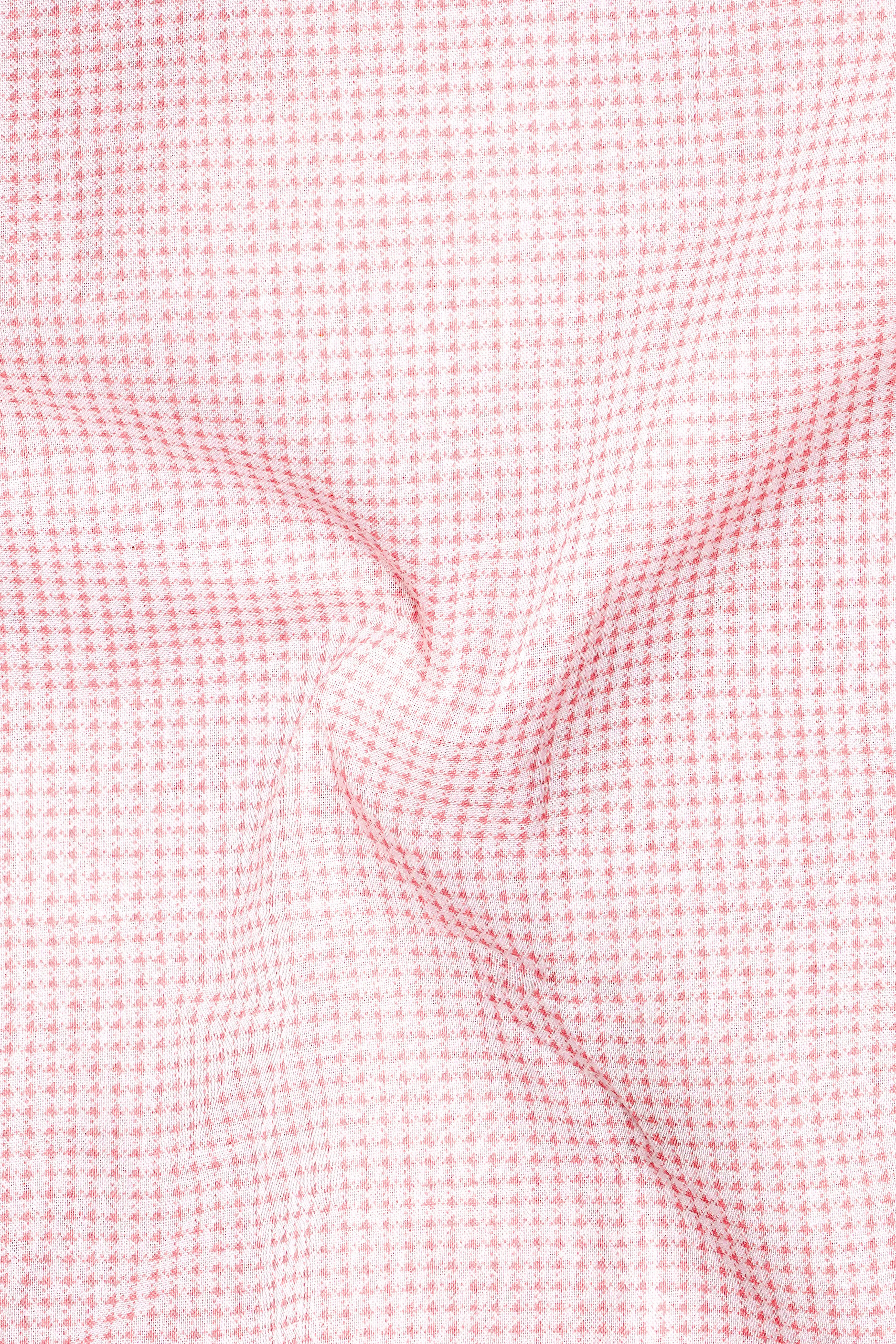 Azalea Pink and White Premium Cotton Shirt sold by French Crown product image thumbnail 3