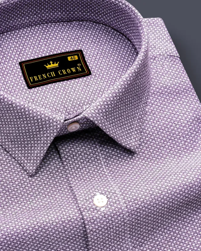 Rum Pink and White Dobby Textured Premium Giza Cotton Shirt sold by French Crown