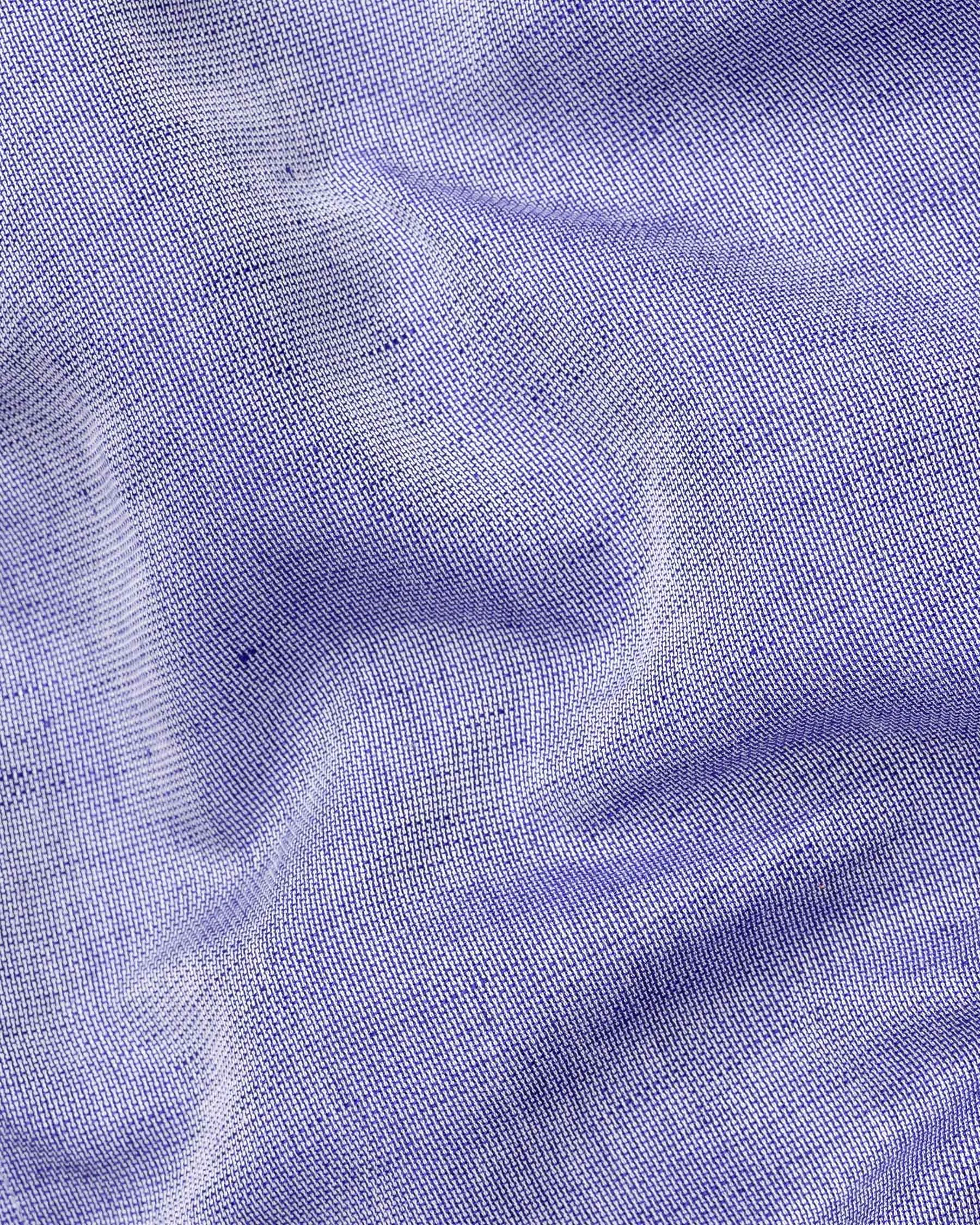 Deluge Blue with White Collar Luxurious Linen Shirt sold by French Crown product image thumbnail 2