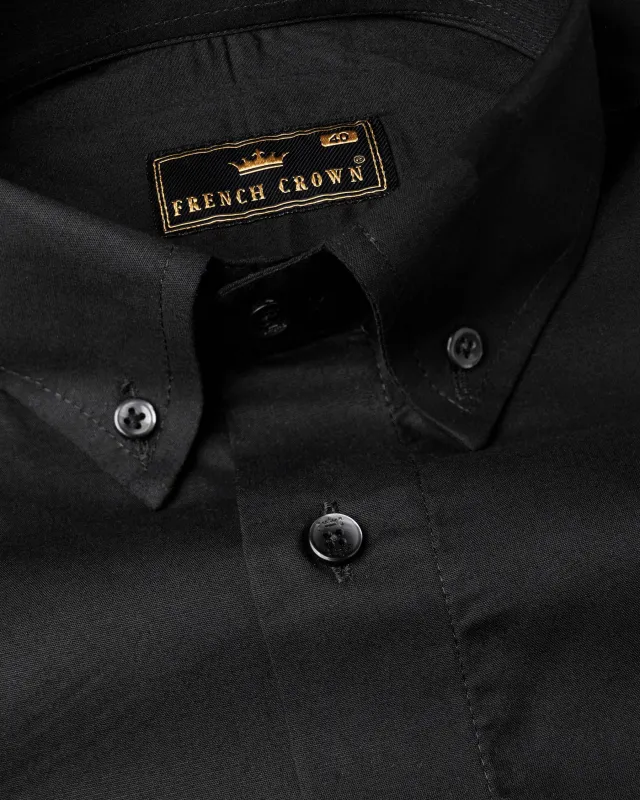 Jade Black Premium Cotton Shirt sold by French Crown