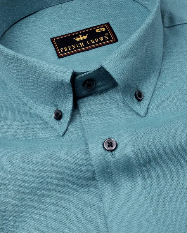 Gumbo Blue Luxurious Linen Shirt sold by French Crown