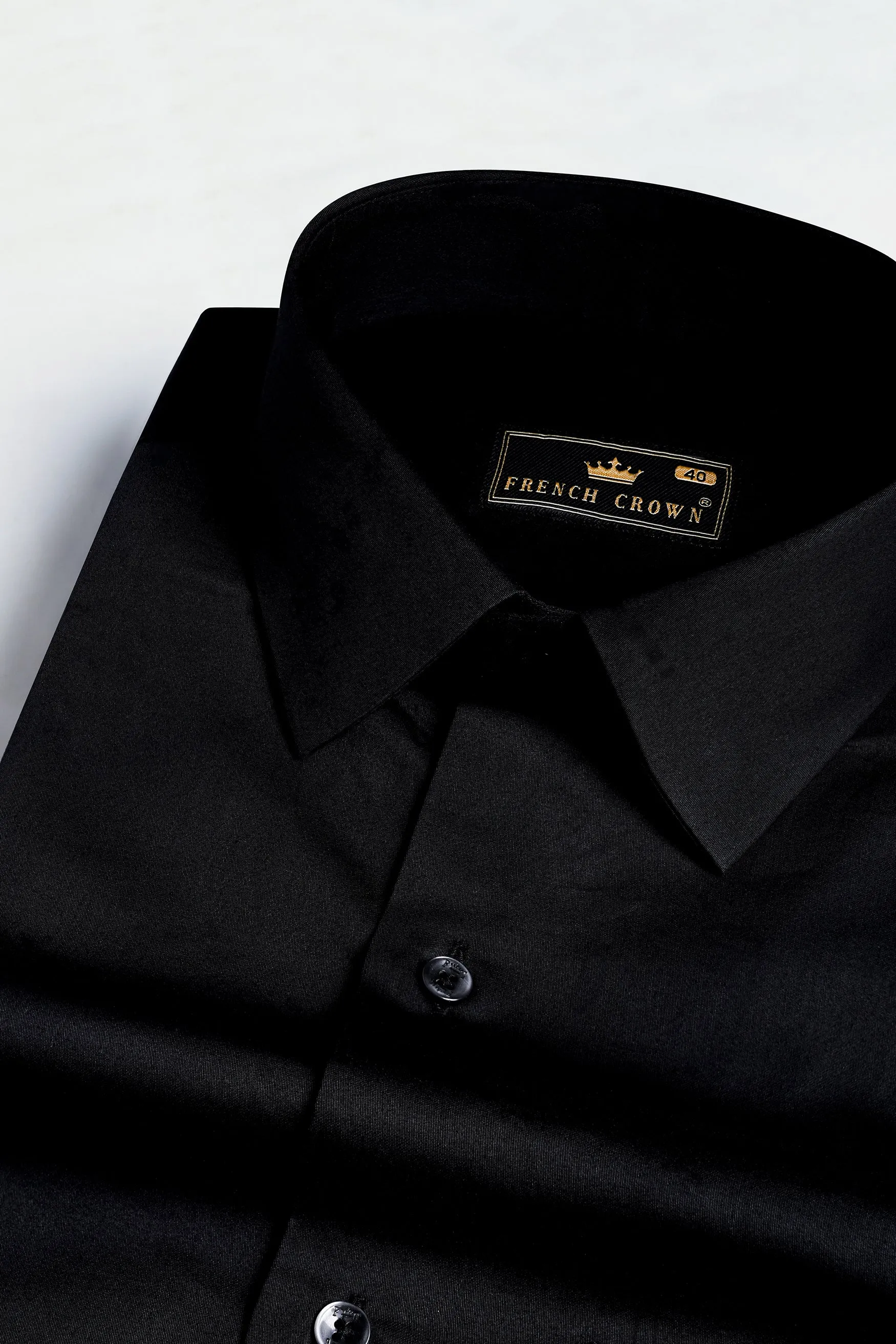 Jade Black leather elbow patch Super Soft Premium Cotton Shirt sold by French Crown product image thumbnail 5