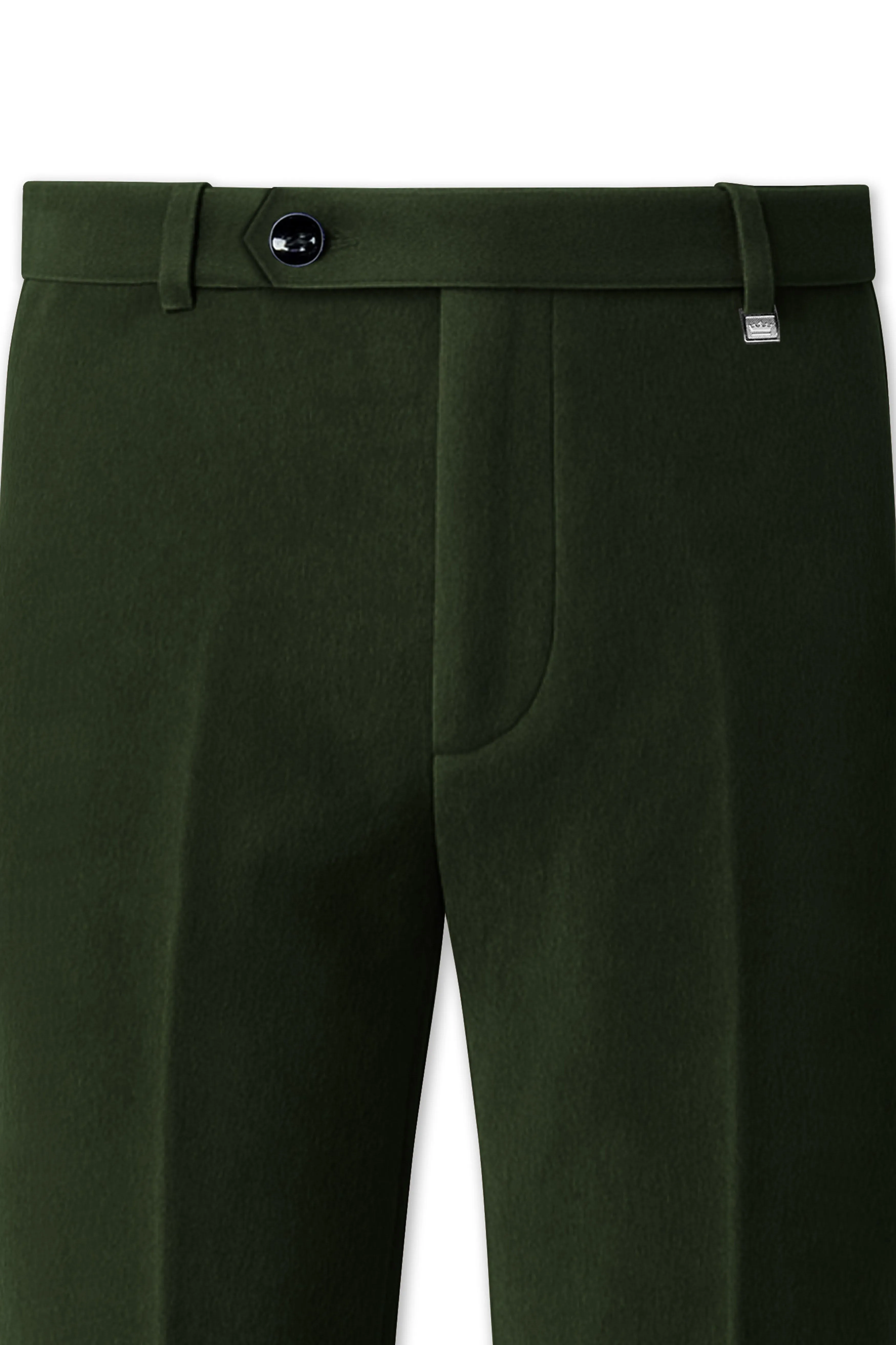 Velcadia-Acadia Green Velvet Stretchable Waistband Pant sold by French Crown product image thumbnail 4