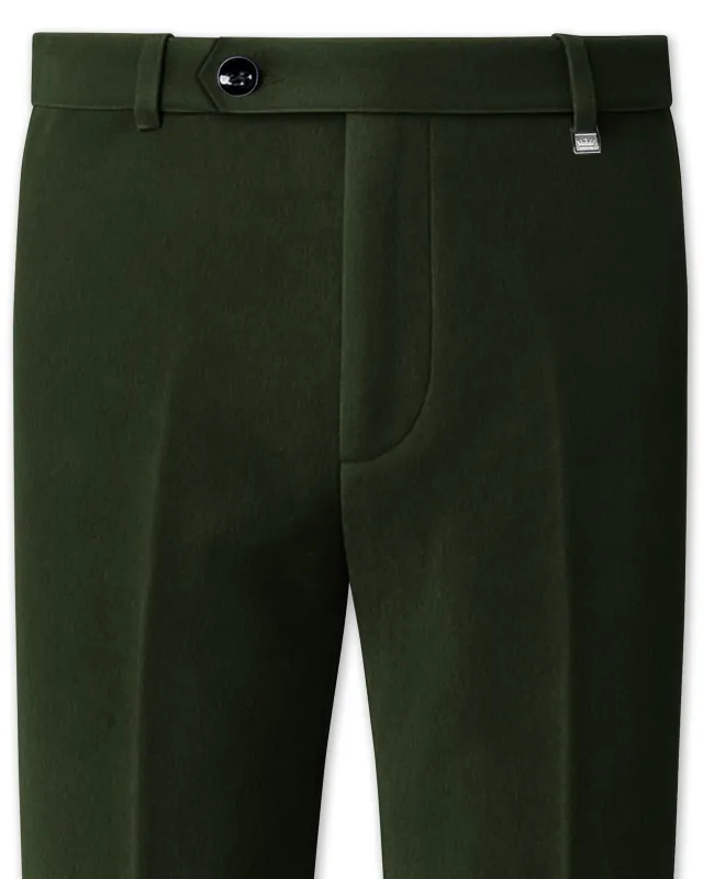 Velcadia-Acadia Green Velvet Stretchable Waistband Pant sold by French Crown