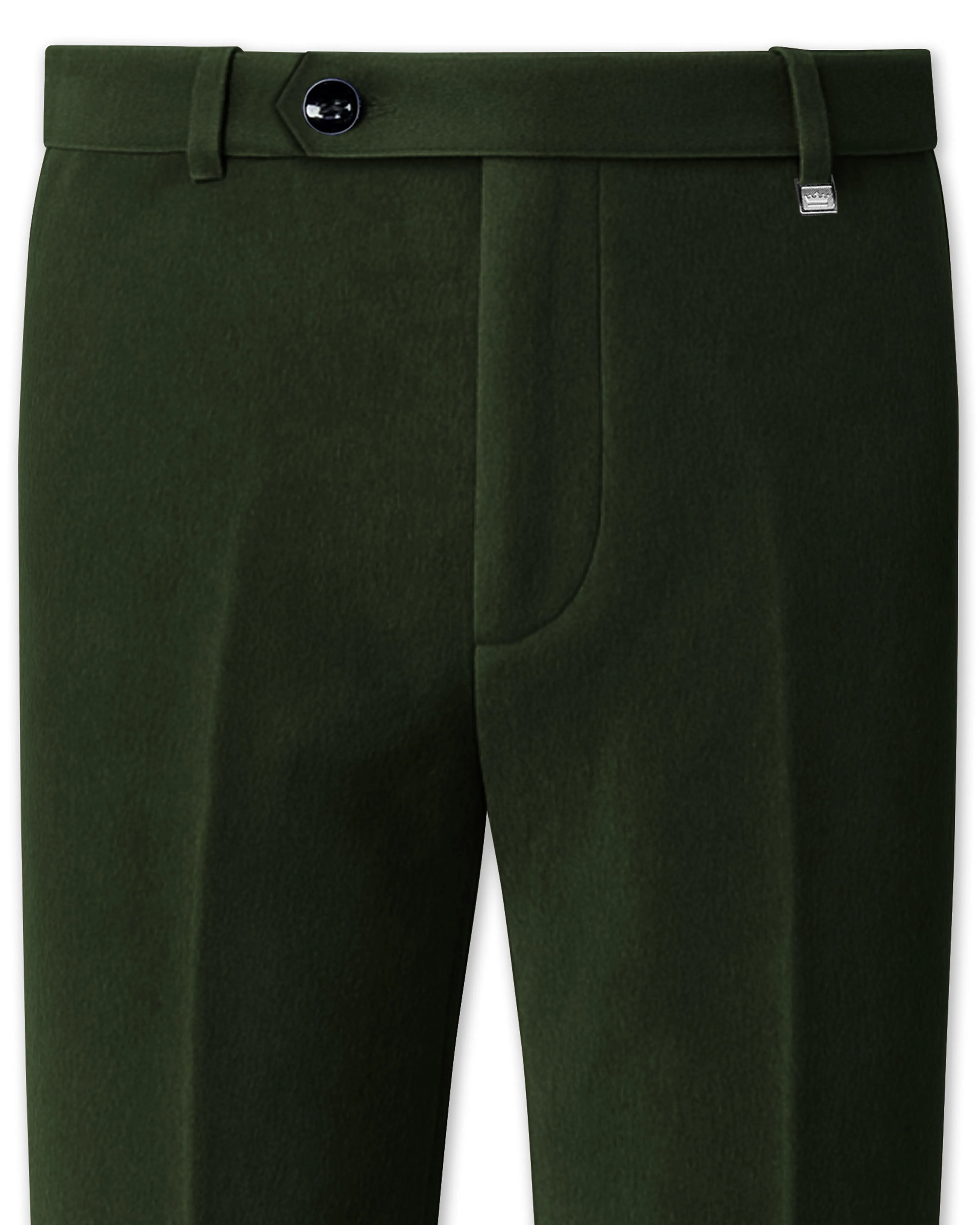 Velcadia-Acadia Green Velvet Stretchable Waistband Pant sold by French Crown