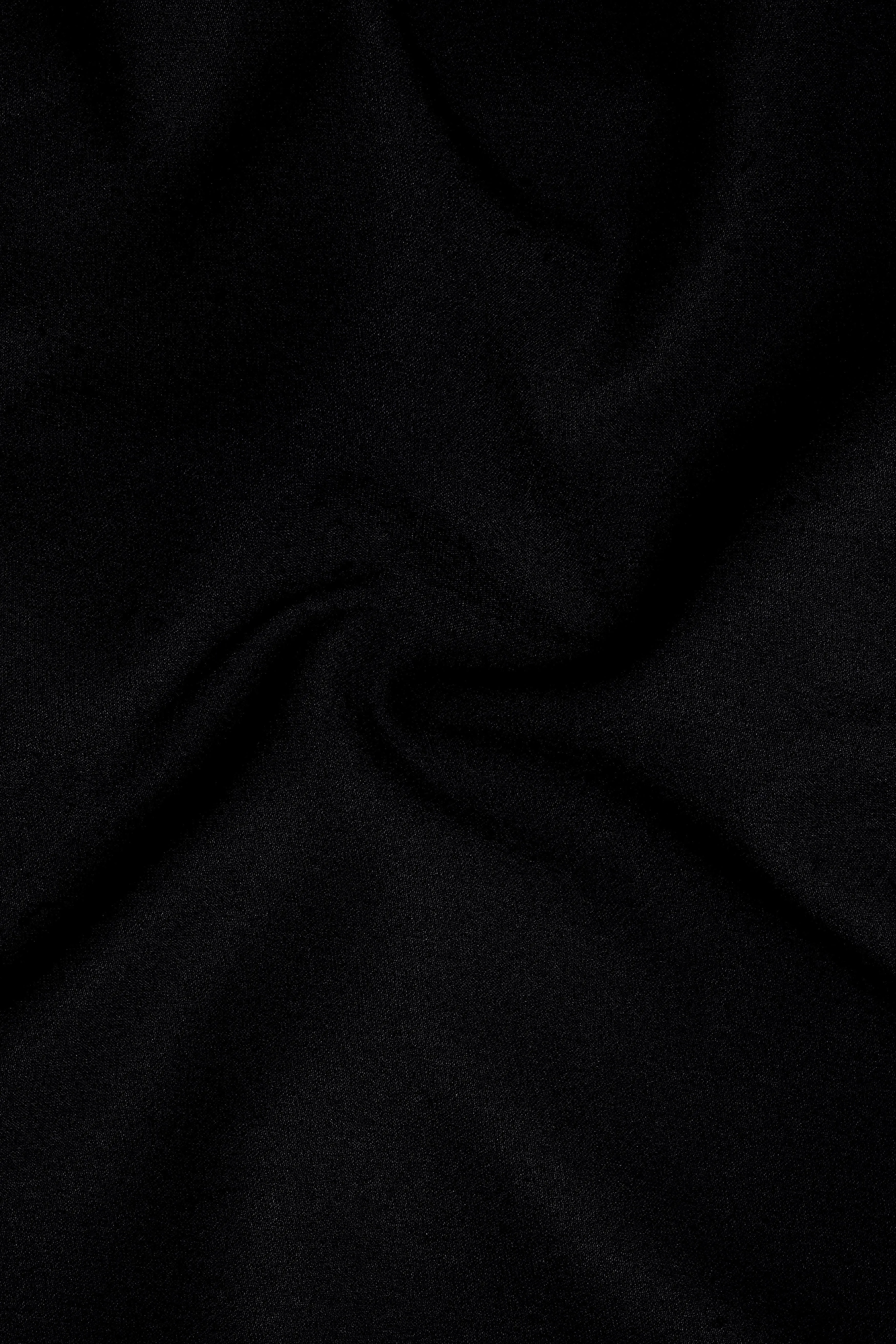 Noirex-Korean Black (The Best Black We Have) Wool Rich Peak Lapel Tuxedo Slight Stretch Suit sold by French Crown product image thumbnail 3