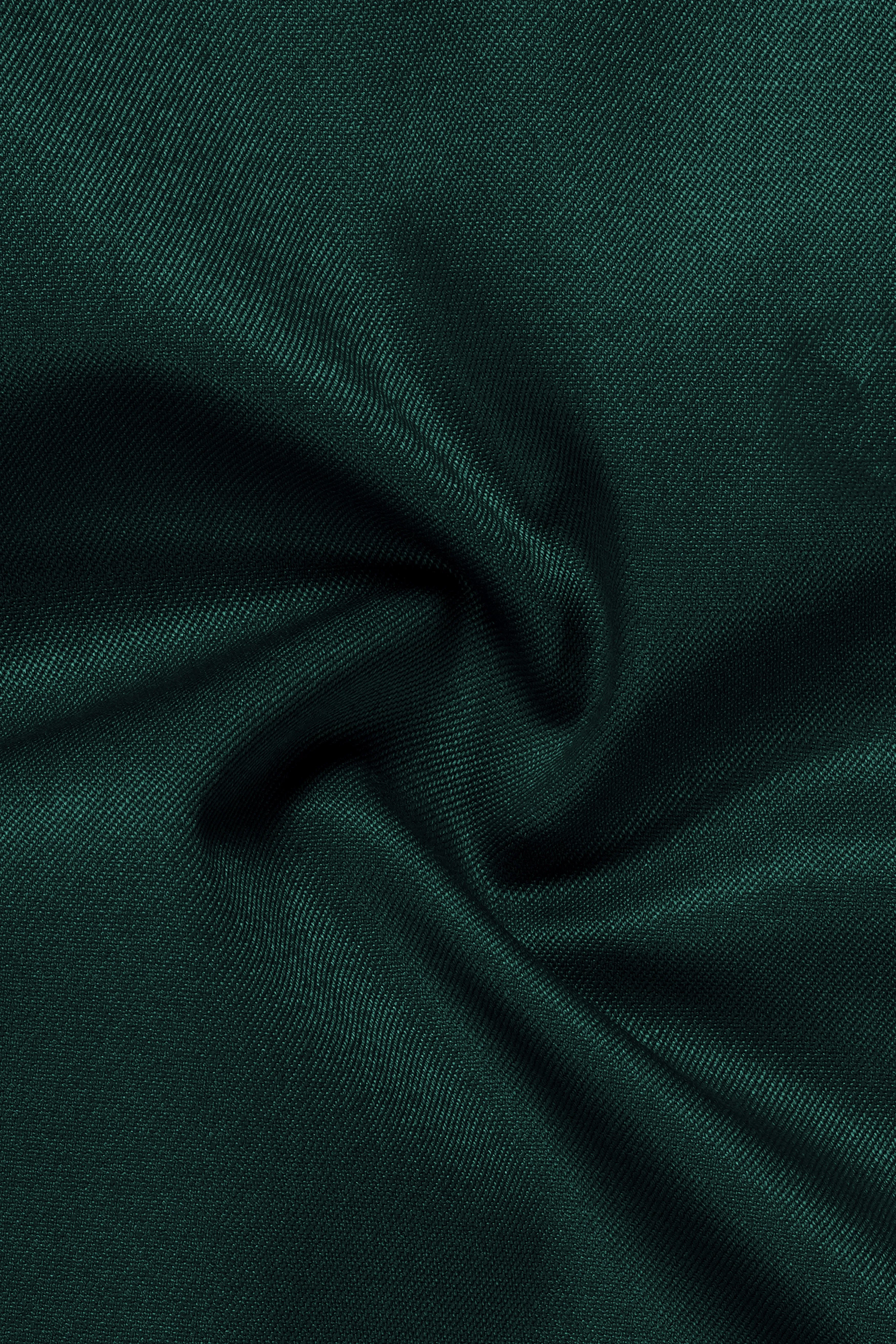 Emerald-Zucchini Green Solid Wool Rich Double Breasted Slight Stretch Blazer sold by French Crown product image thumbnail 3
