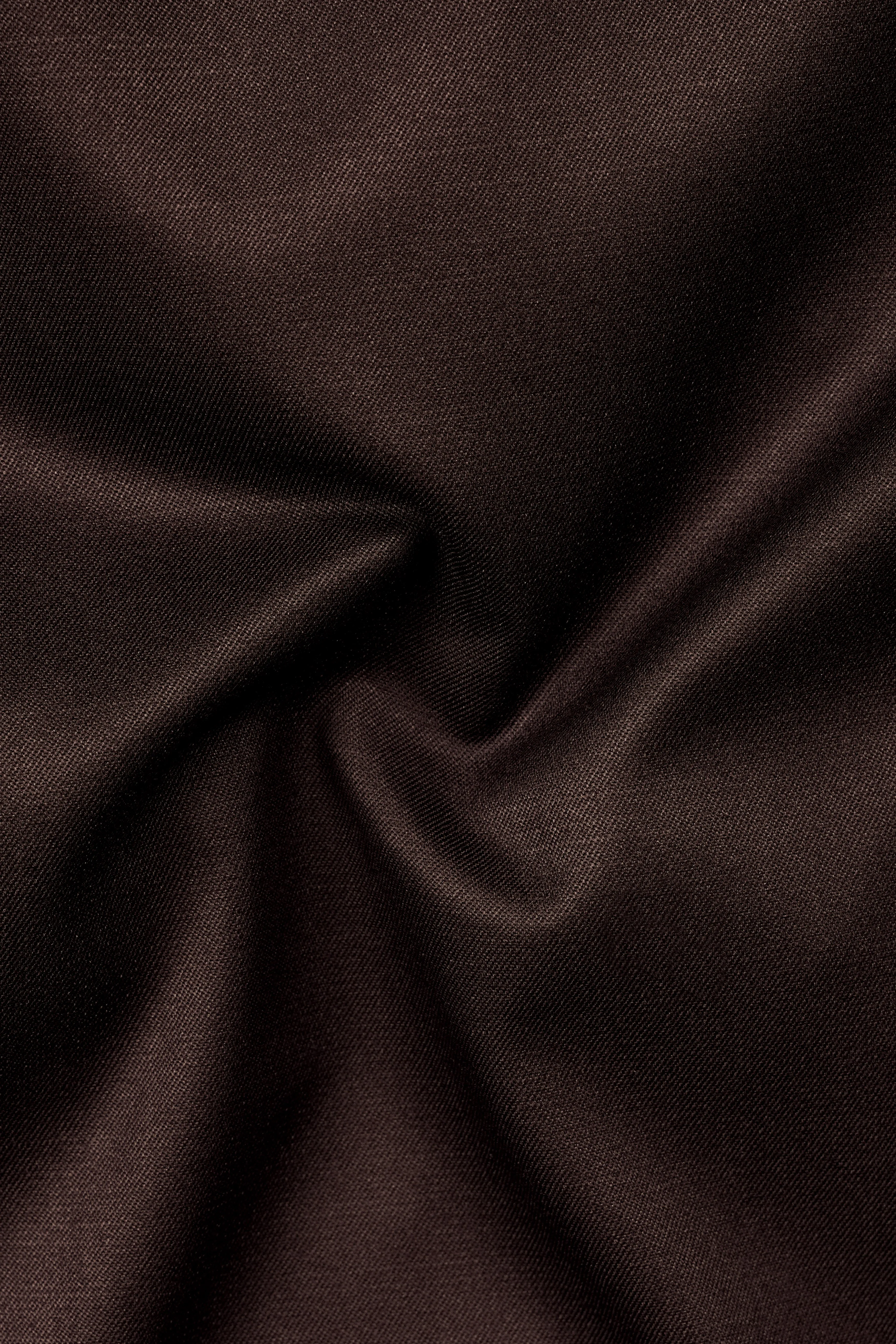Espresso-Hickory Brown Solid Wool Rich Slight Stretch Tuxedo Blazer sold by French Crown product image thumbnail 3