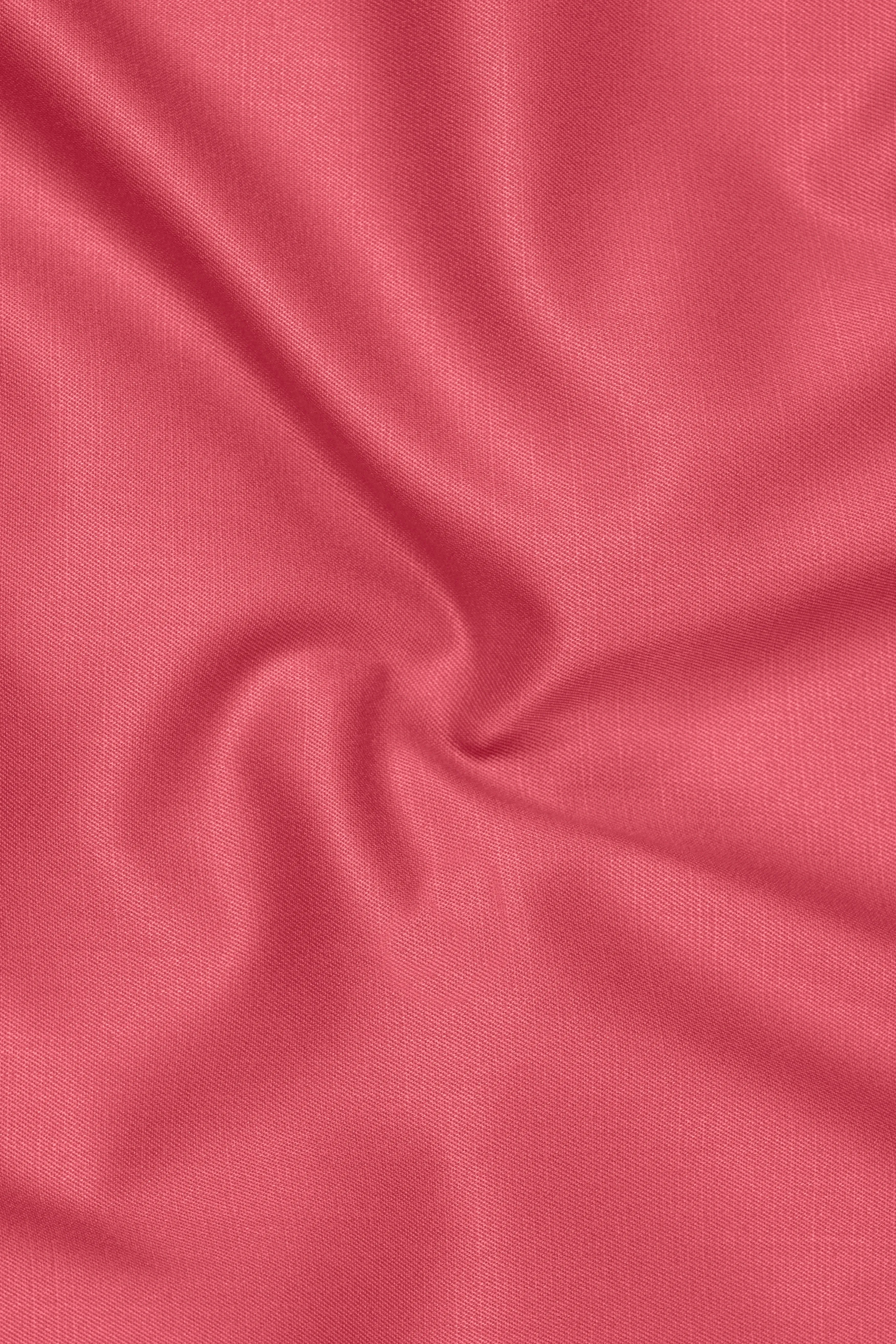 Aurerosa-Roman Pink Wool Rich Slight Stretch Tuxedo Blazer sold by French Crown product image thumbnail 3