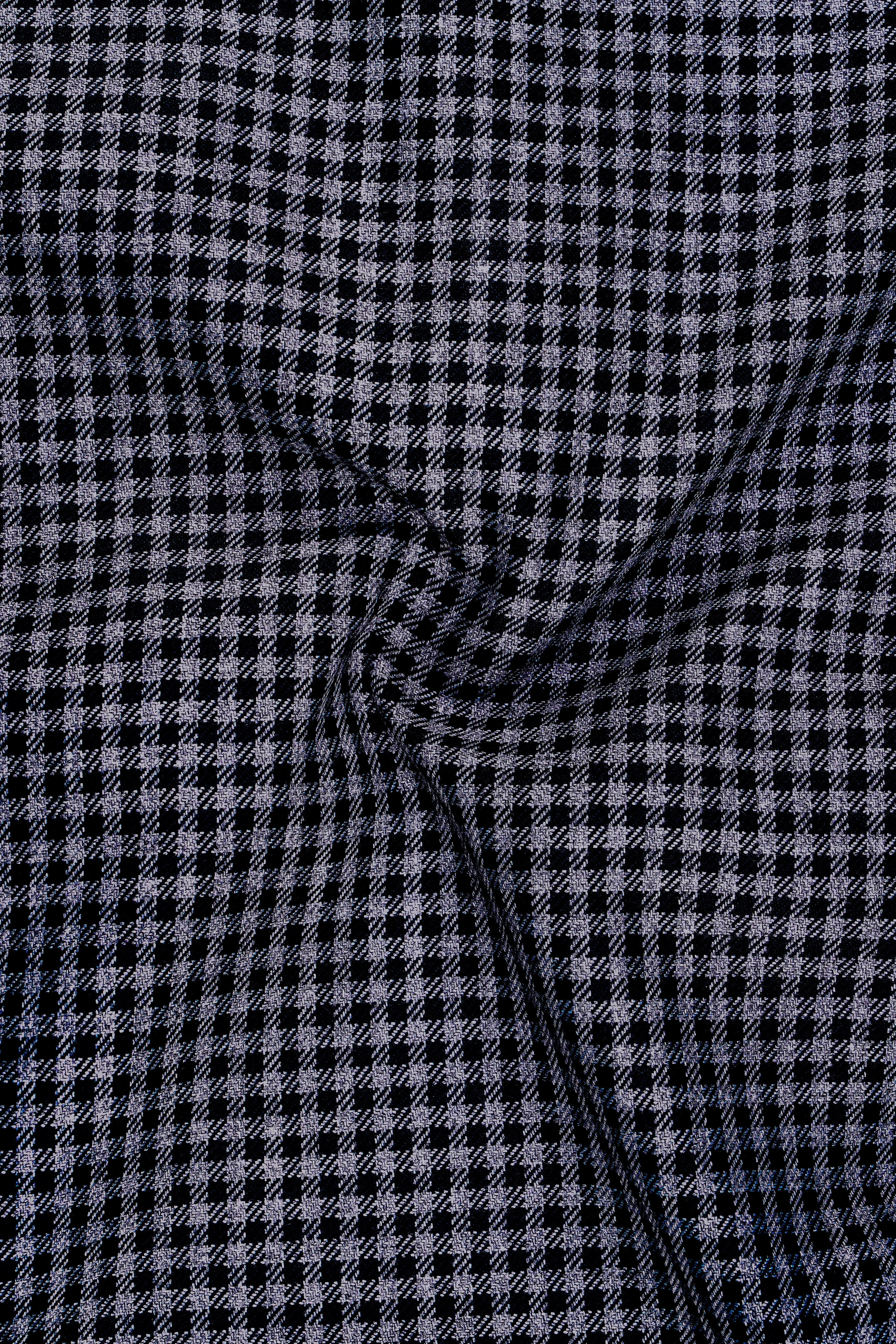 Zenith-Mirage Blue And venus Gray Gingham Plaid Tweed Stretchable Waistband Pant sold by French Crown product image thumbnail 3