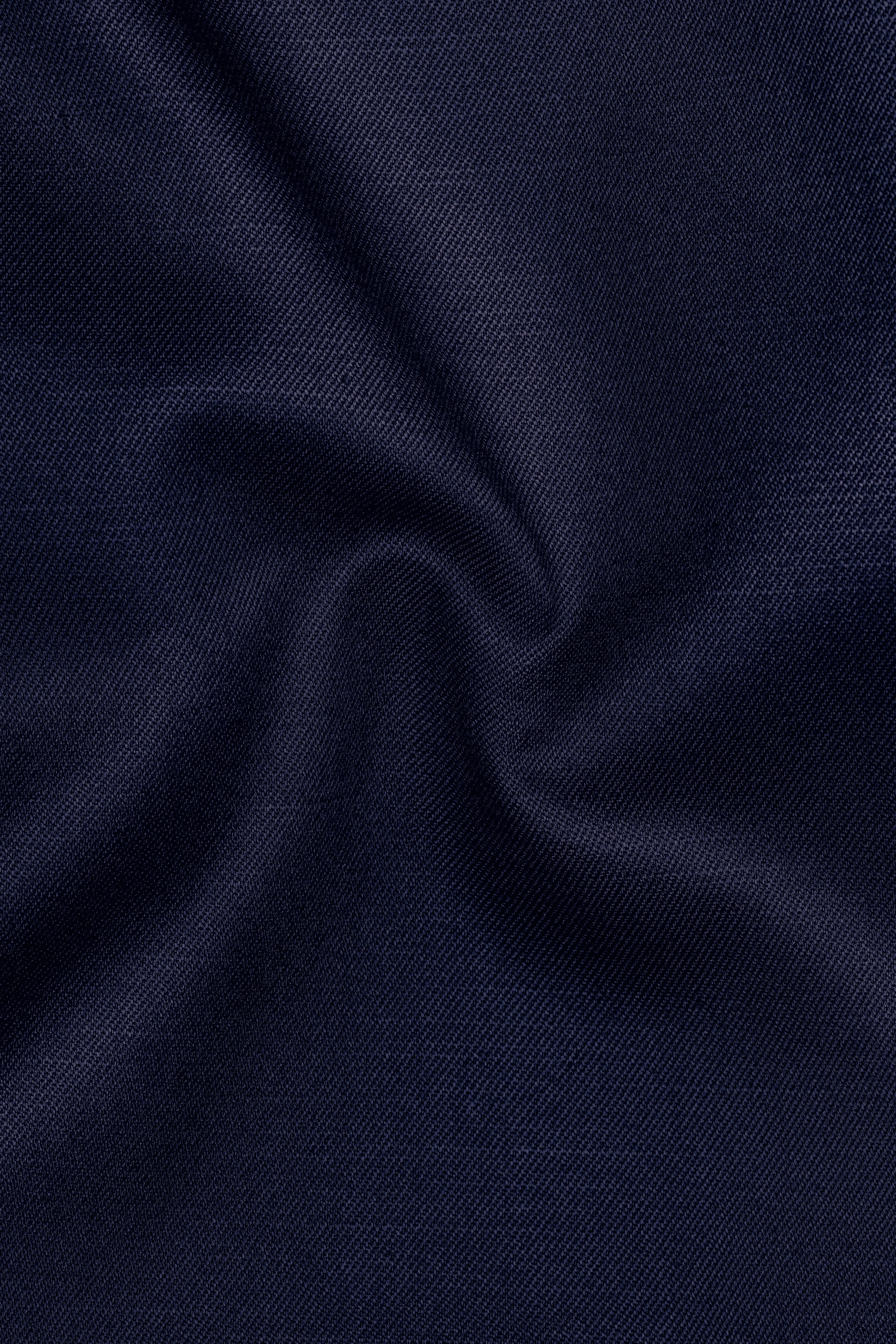 Azurion-Royal Blue Wool Rich Nehru Jacket sold by French Crown product image thumbnail 3