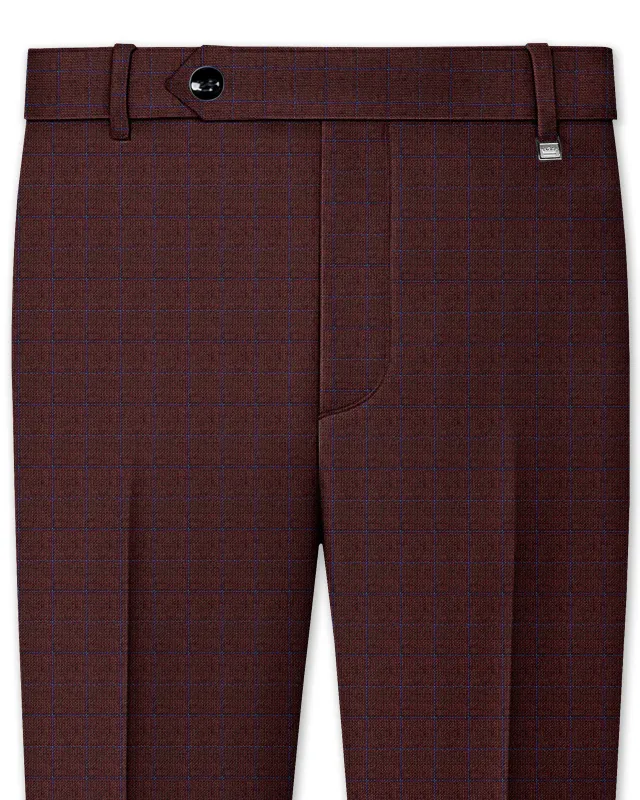 Thunder Maroon Wool Rich Pant sold by French Crown