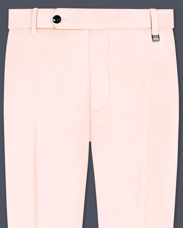 Cremivell-Almond Cream Velvet Stretchable Waistband Pant sold by French Crown