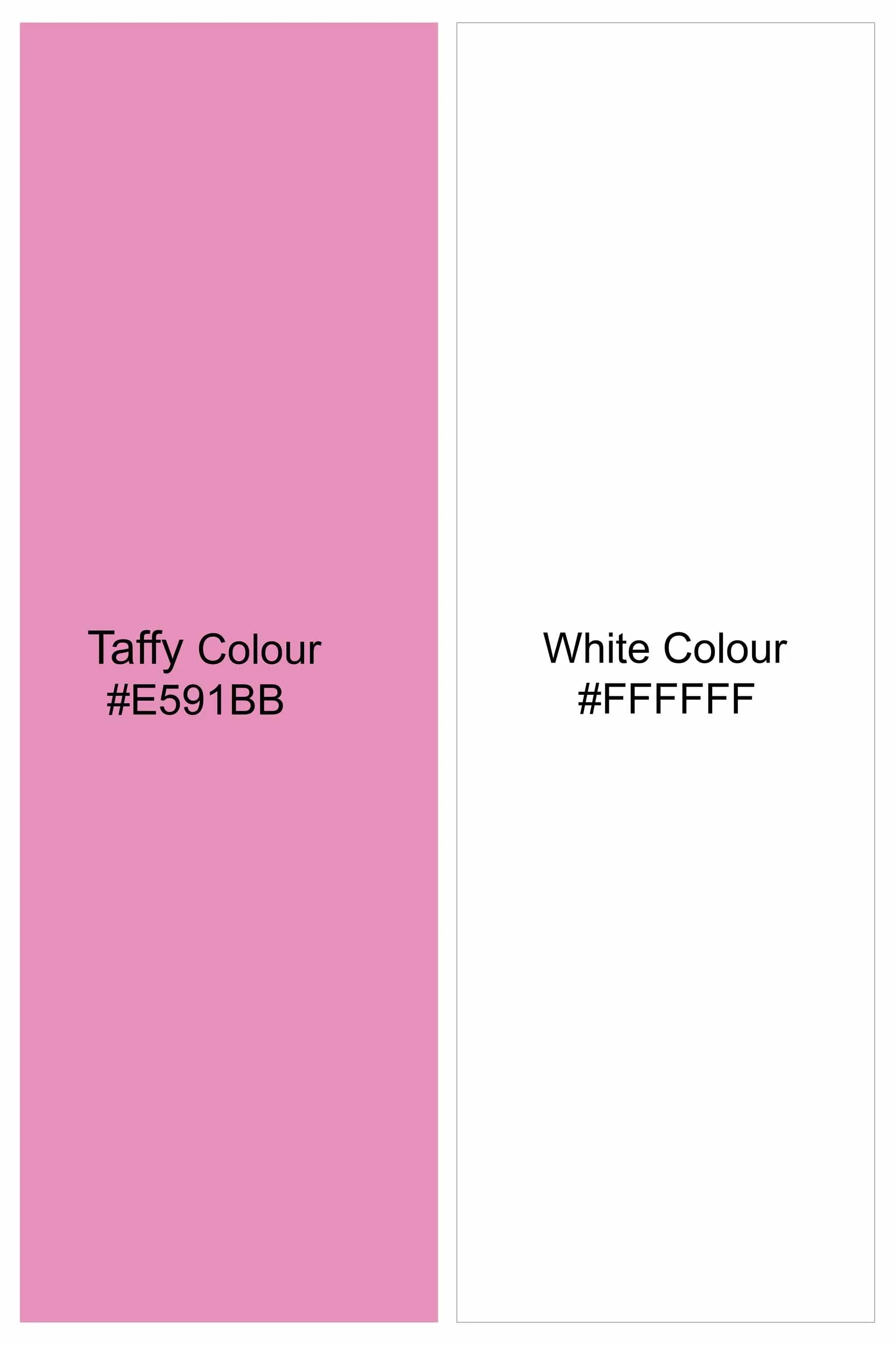 Taffy Pink and Bright White Striped Seersucker Giza Cotton Shirt sold by French Crown product image thumbnail 5