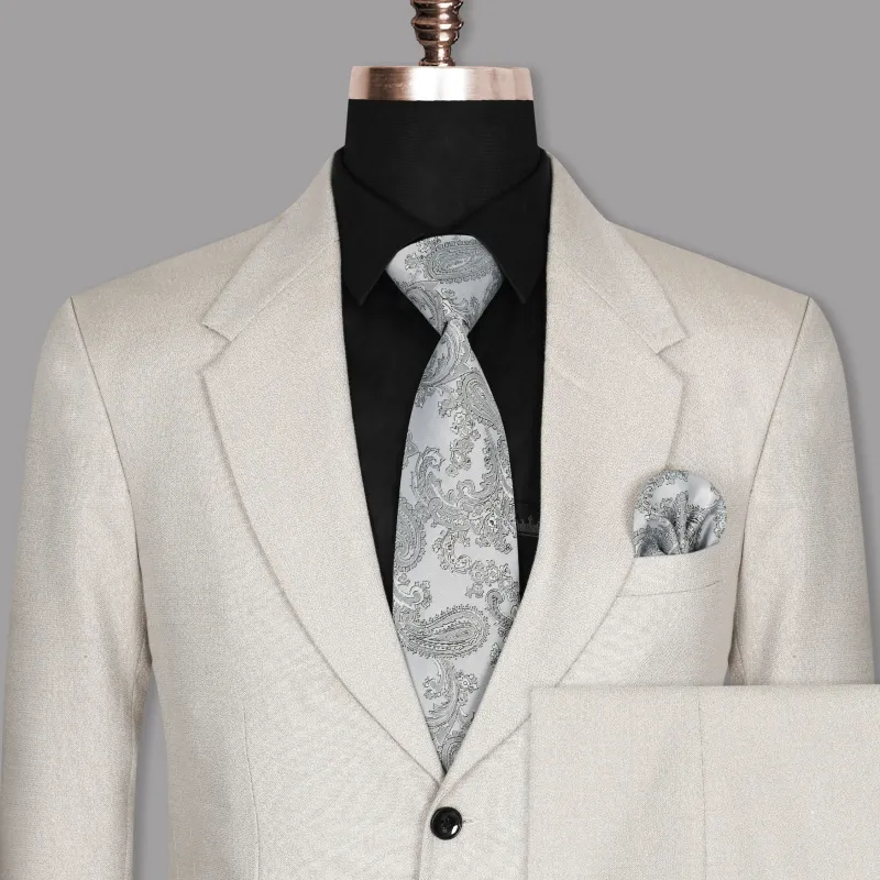 Wan White Textured  Suit sold by French Crown