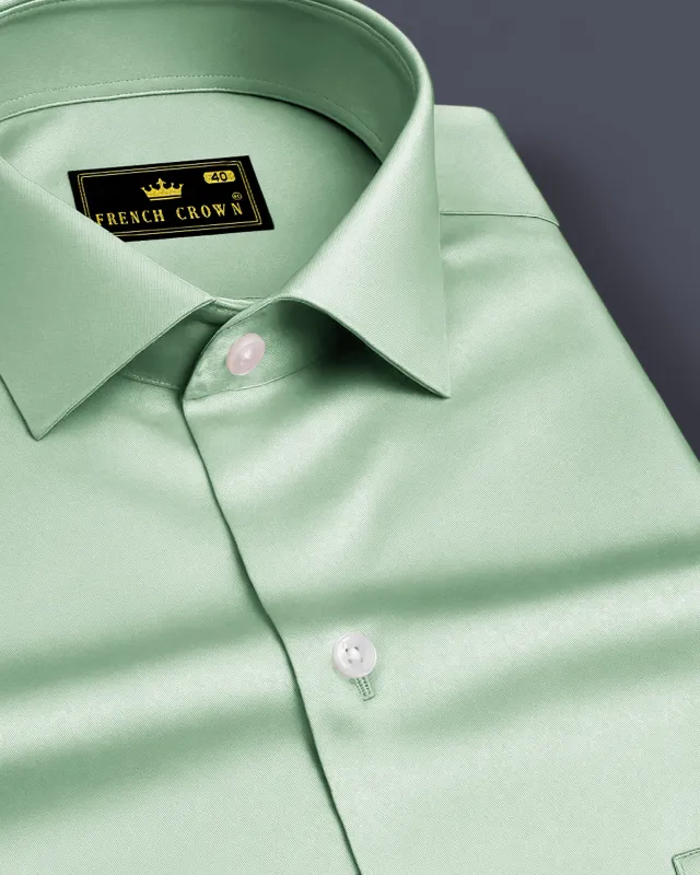 Verdoro-Spring Green Subtle Sheen Super Soft Premium Cotton Dress Shirt sold by French Crown