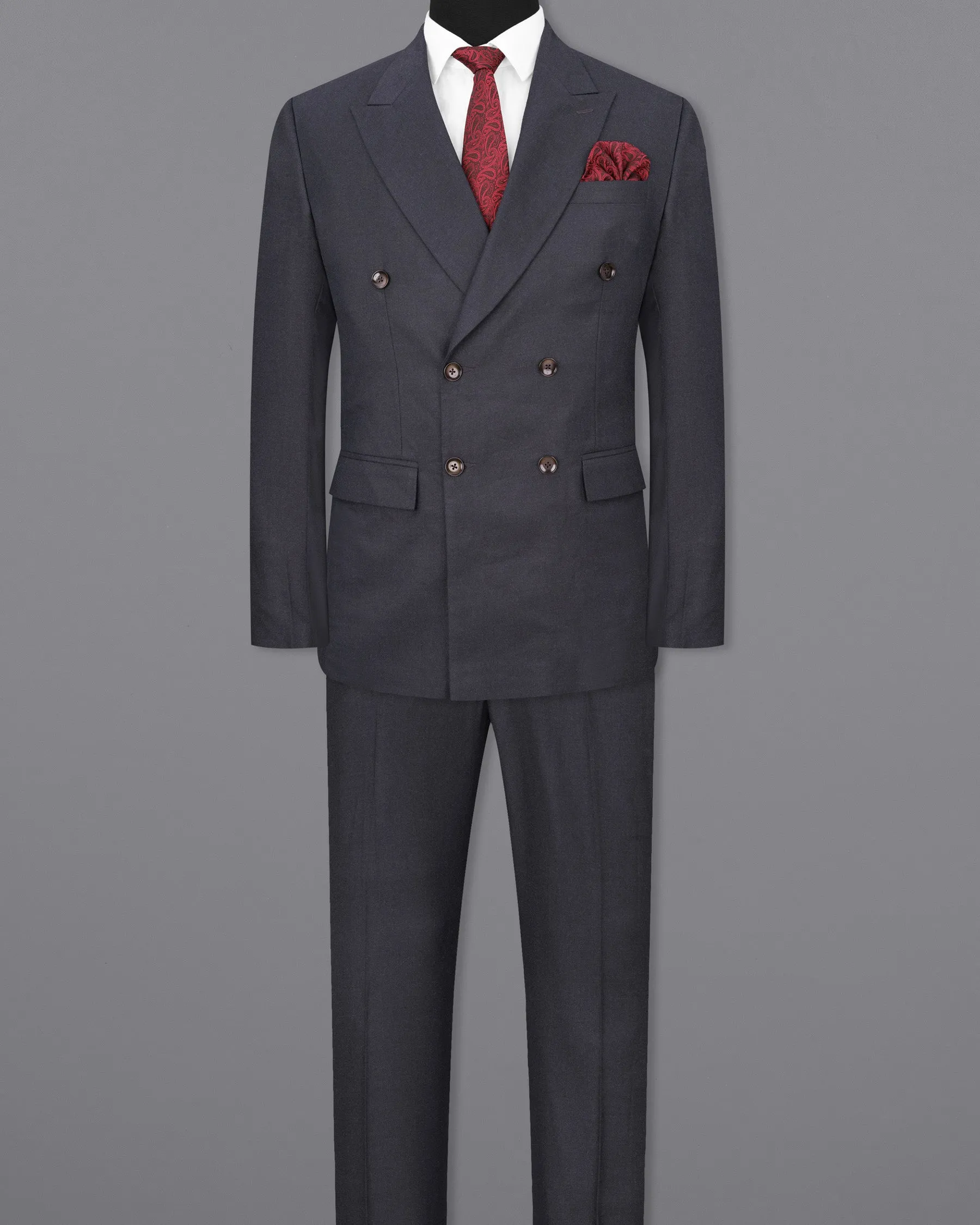 Ship Gray Double Breasted Suit sold by French Crown product image thumbnail 4