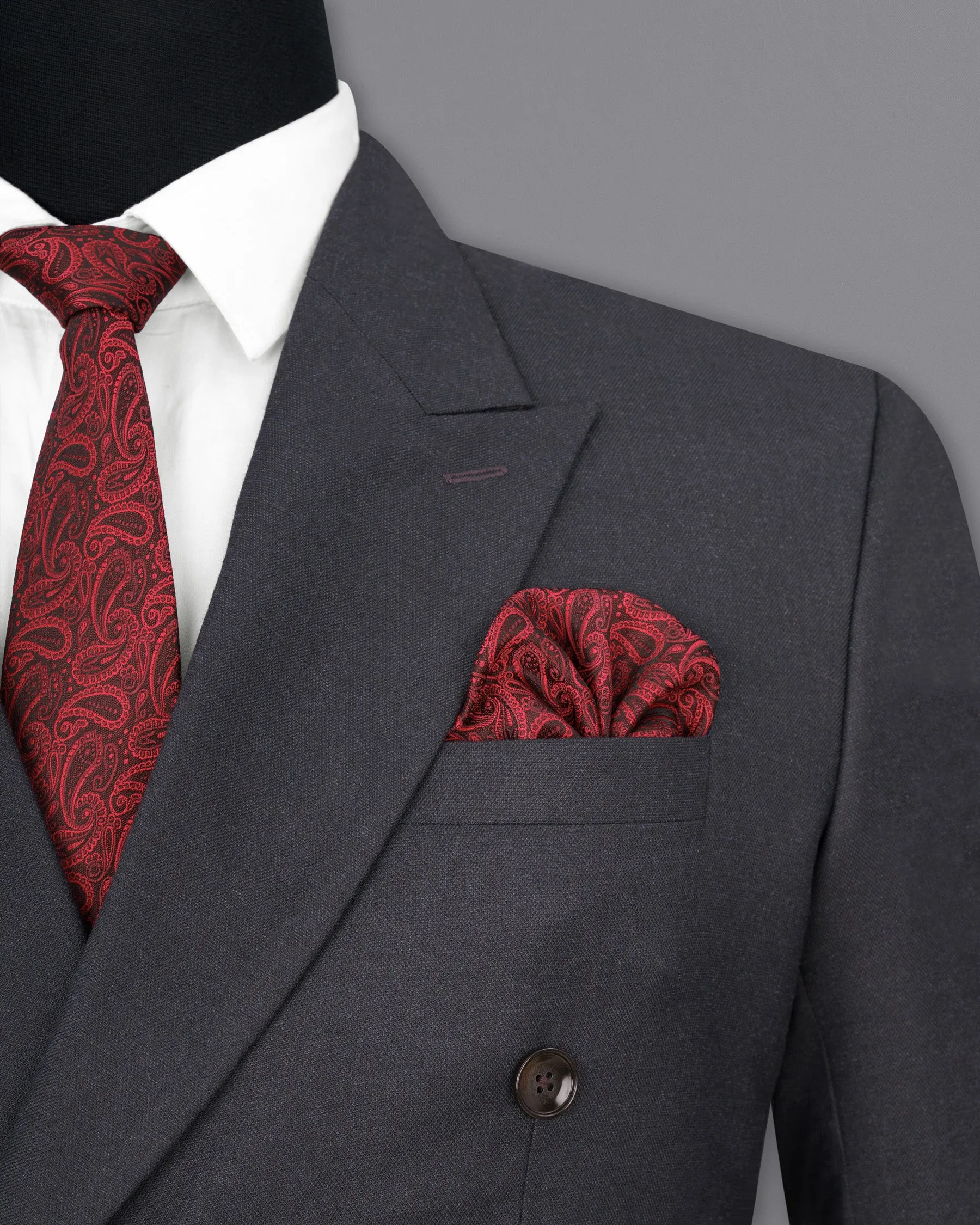 Ship Gray Double Breasted Suit sold by French Crown product image thumbnail 5