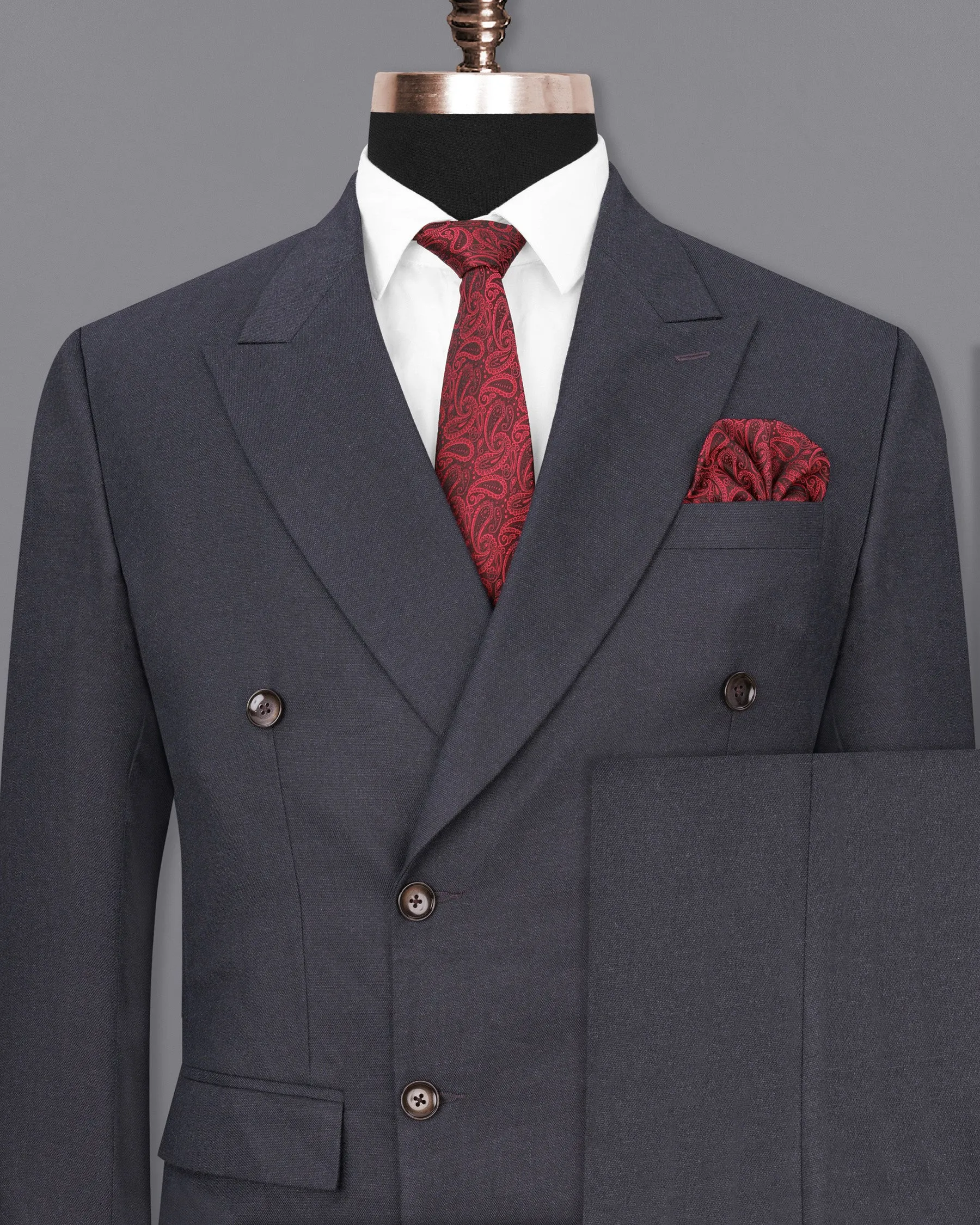 Ship Gray Double Breasted Suit sold by French Crown product image thumbnail 2