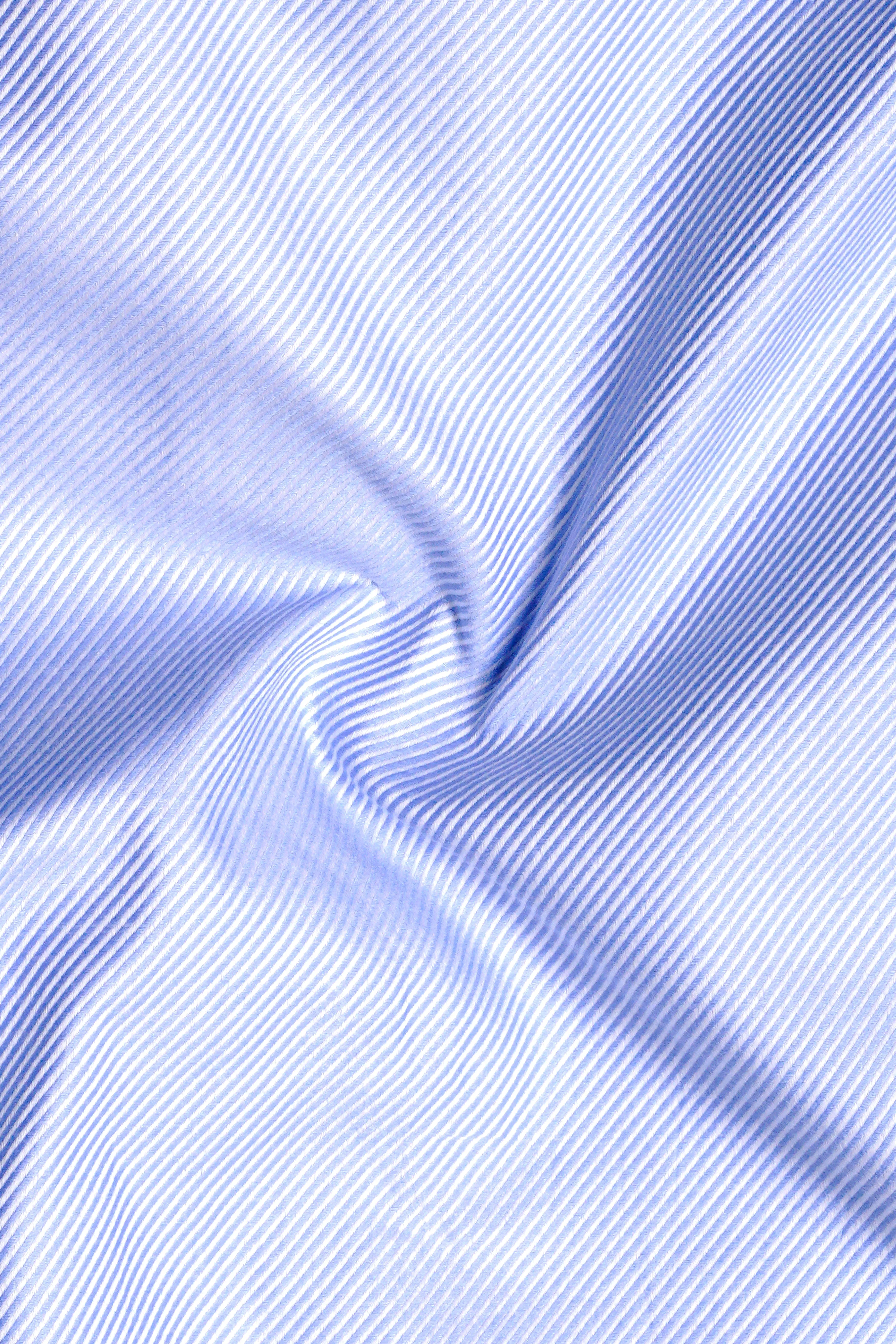 Sapphire Mist-Melrose Blue Solid Twill Premium Cotton Dress Shirt sold by French Crown product image thumbnail 3