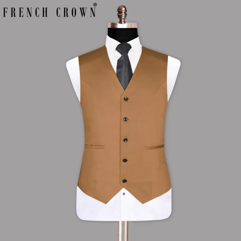 Burnished Amber Premium Cotton Waistcoat sold by French Crown
