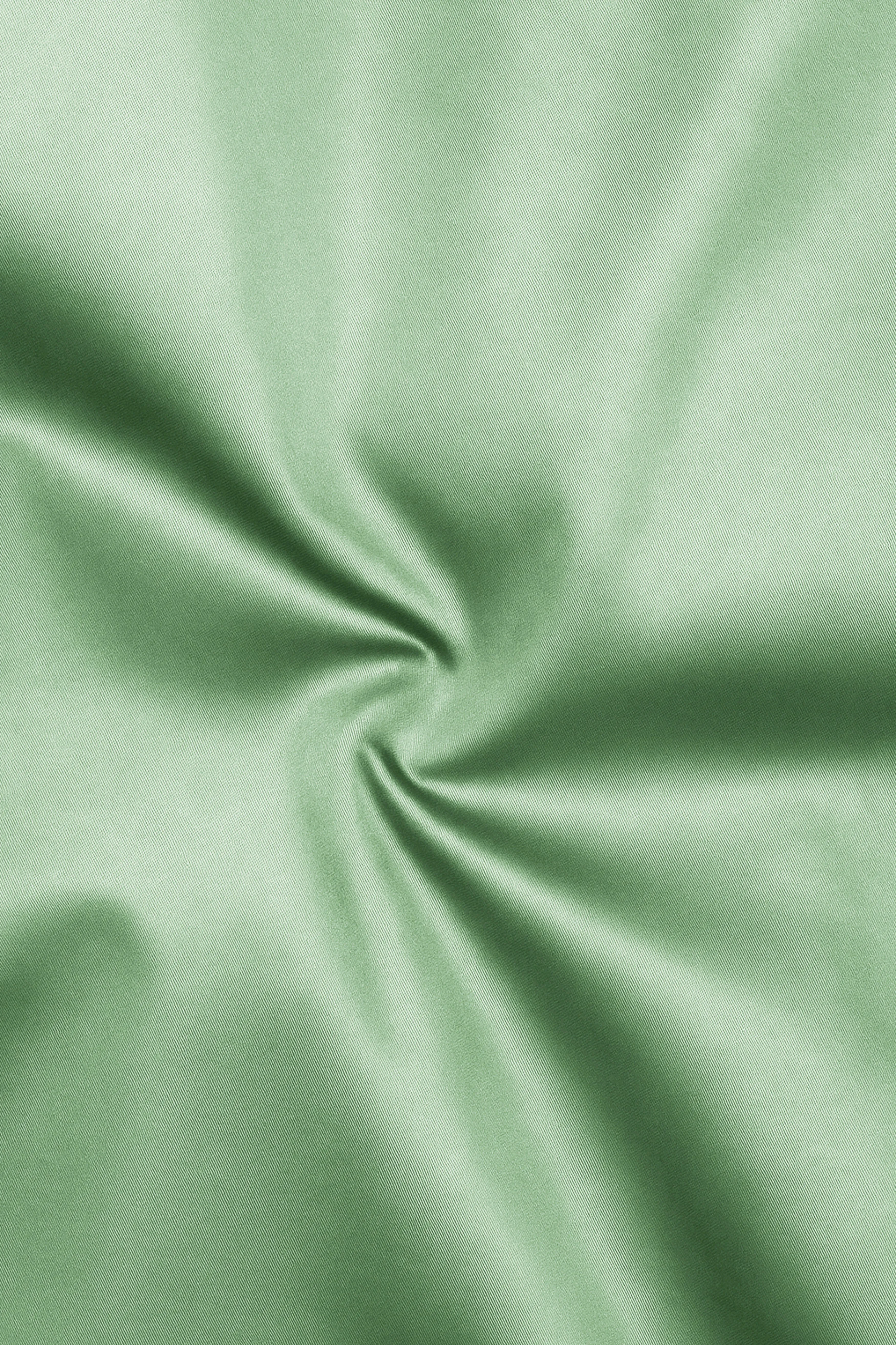 Verdoro-Oxley Green Subtle Sheen Super Soft Premium Cotton Mandarin Shirt sold by French Crown product image thumbnail 3