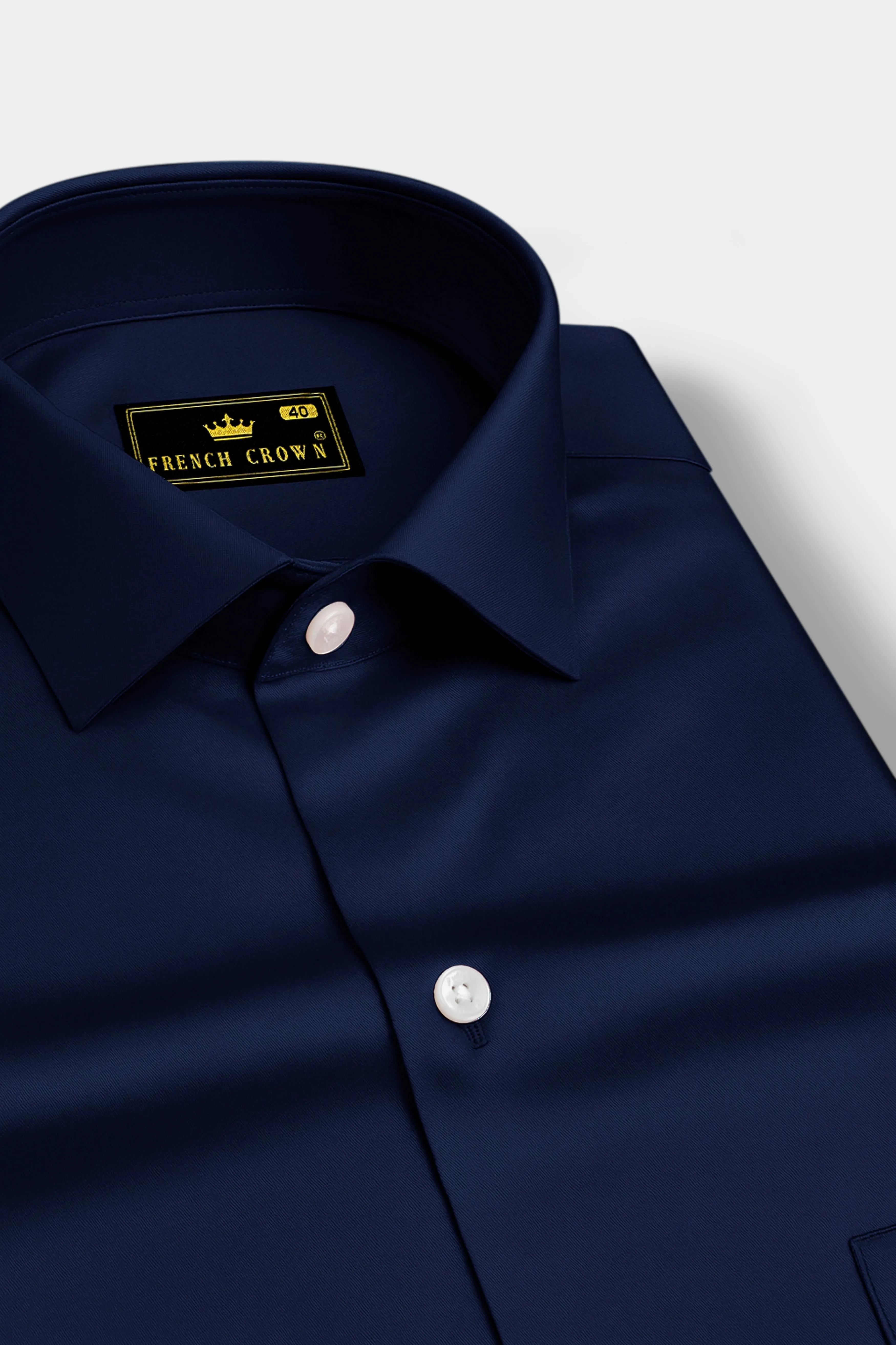 Bluvoro-Mirage Blue Subtle Sheen Super Soft Premium Cotton Dress Shirt sold by French Crown product image thumbnail 2