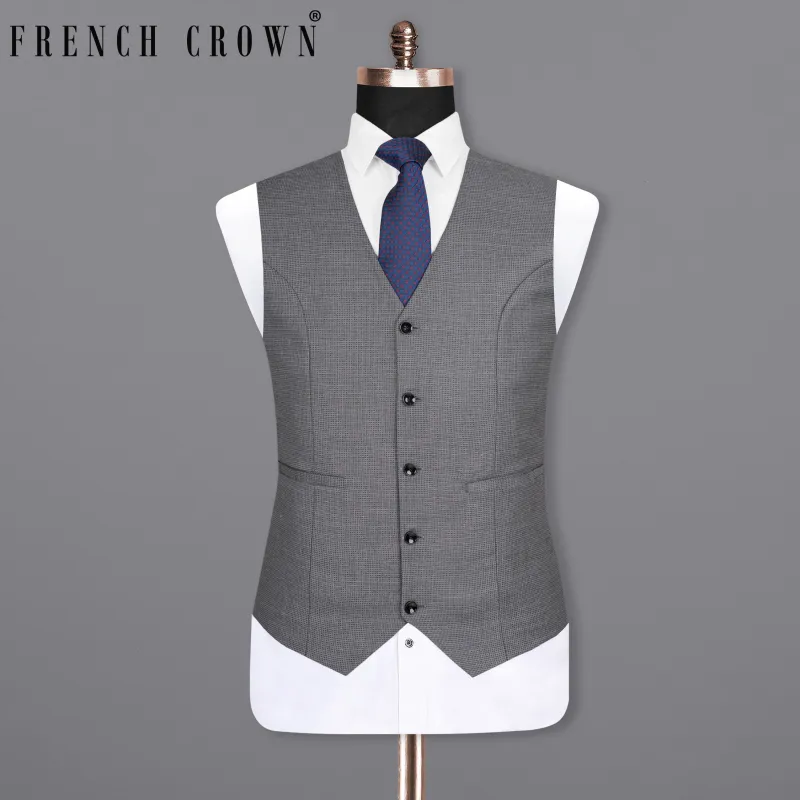 Boulder Grey Double Breasted Woolrich Waistcoat sold by French Crown