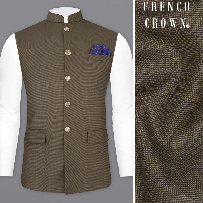 Fuscous Brown Nehru Jacket sold by French Crown