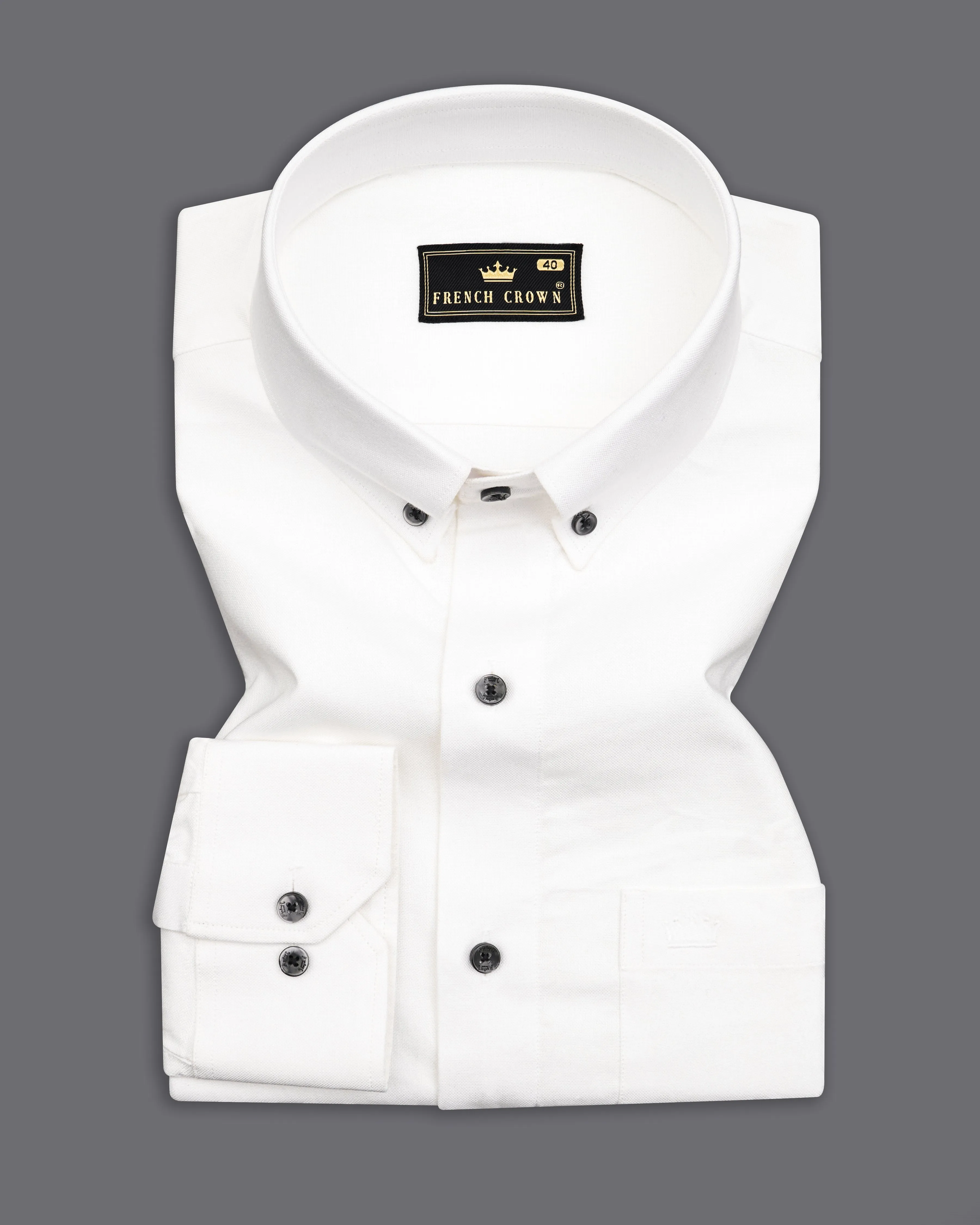 Bright White Royal Oxford Shirt sold by French Crown product image thumbnail 3