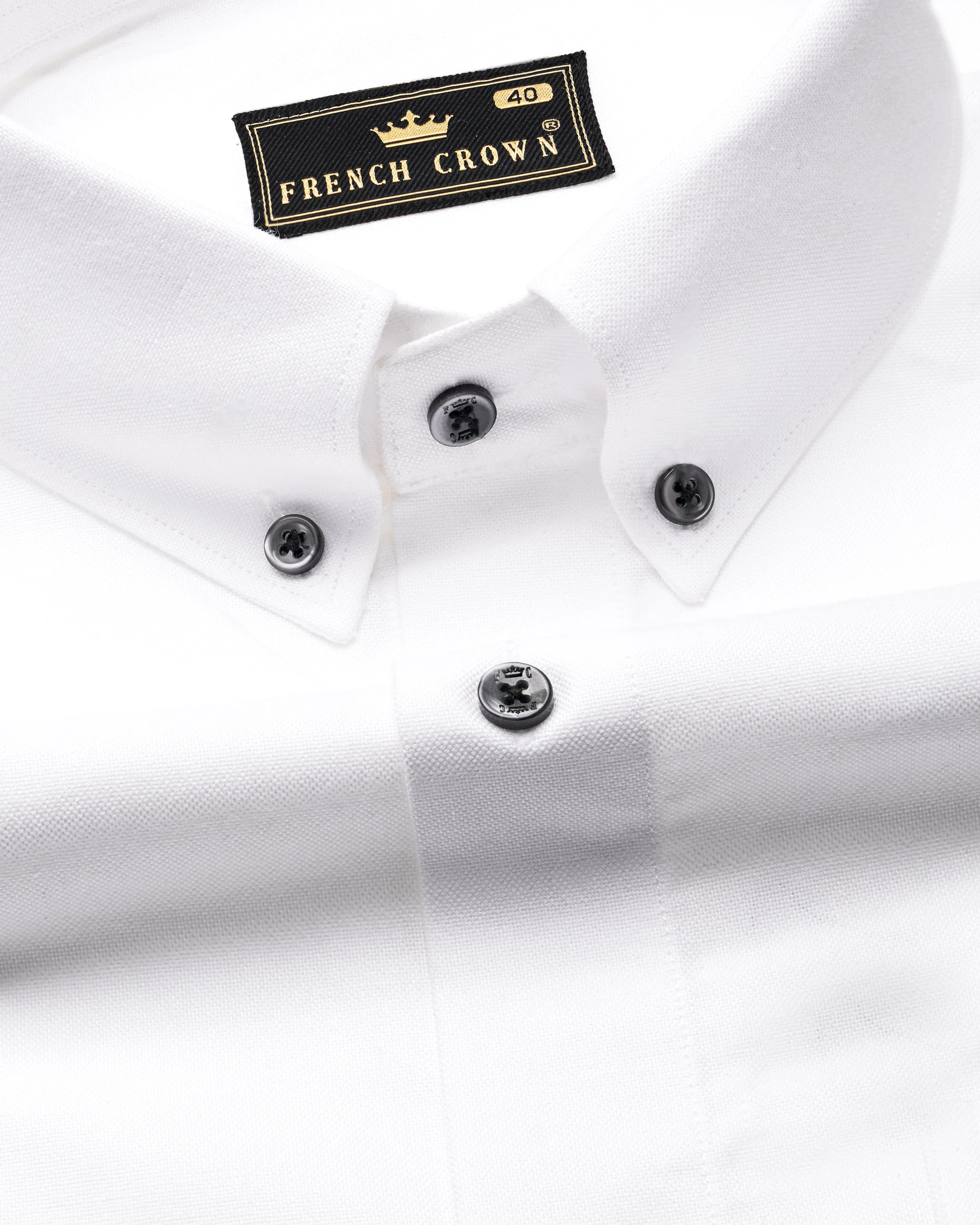 Bright White Royal Oxford Shirt sold by French Crown
