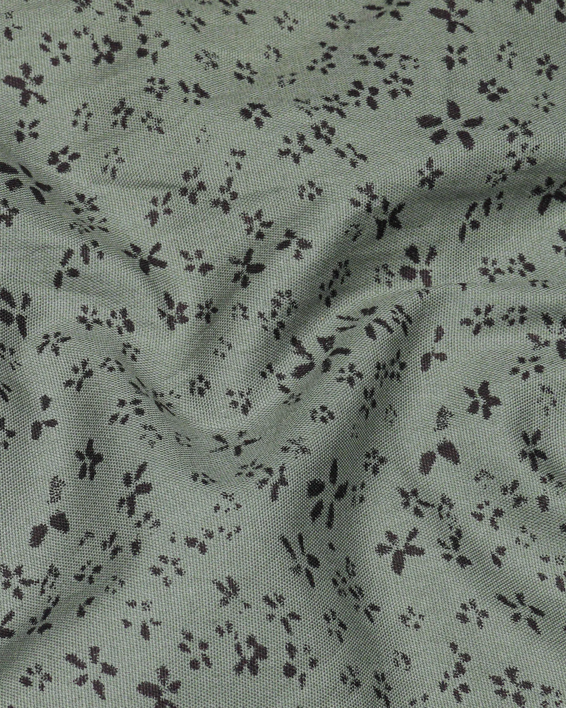 Stack Green Ditzy Royal Oxford zipper Overshirt sold by French Crown product image thumbnail 2