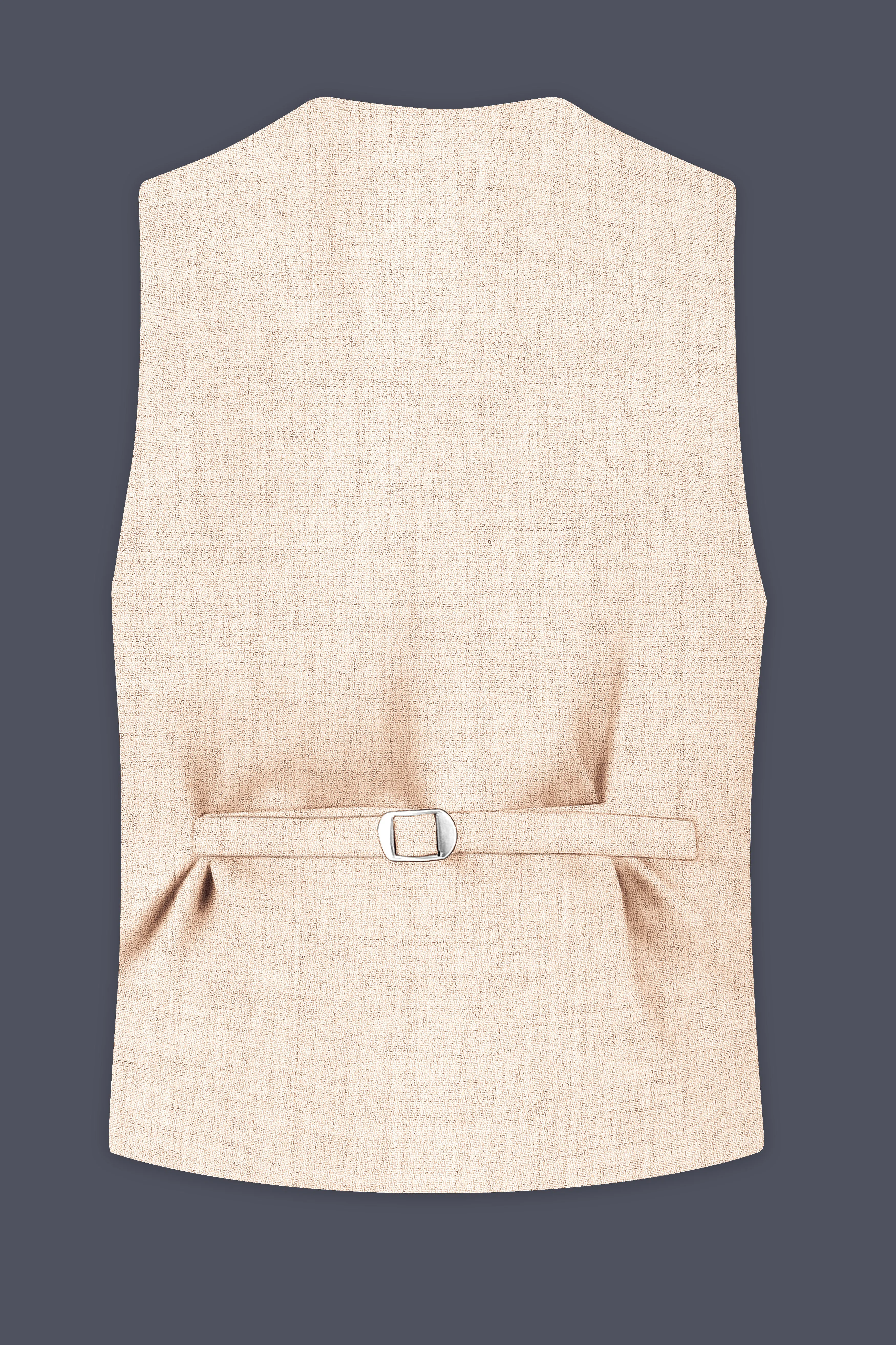 Velour-Derby Cream Textured Tweed Waistcoat sold by French Crown product image thumbnail 4
