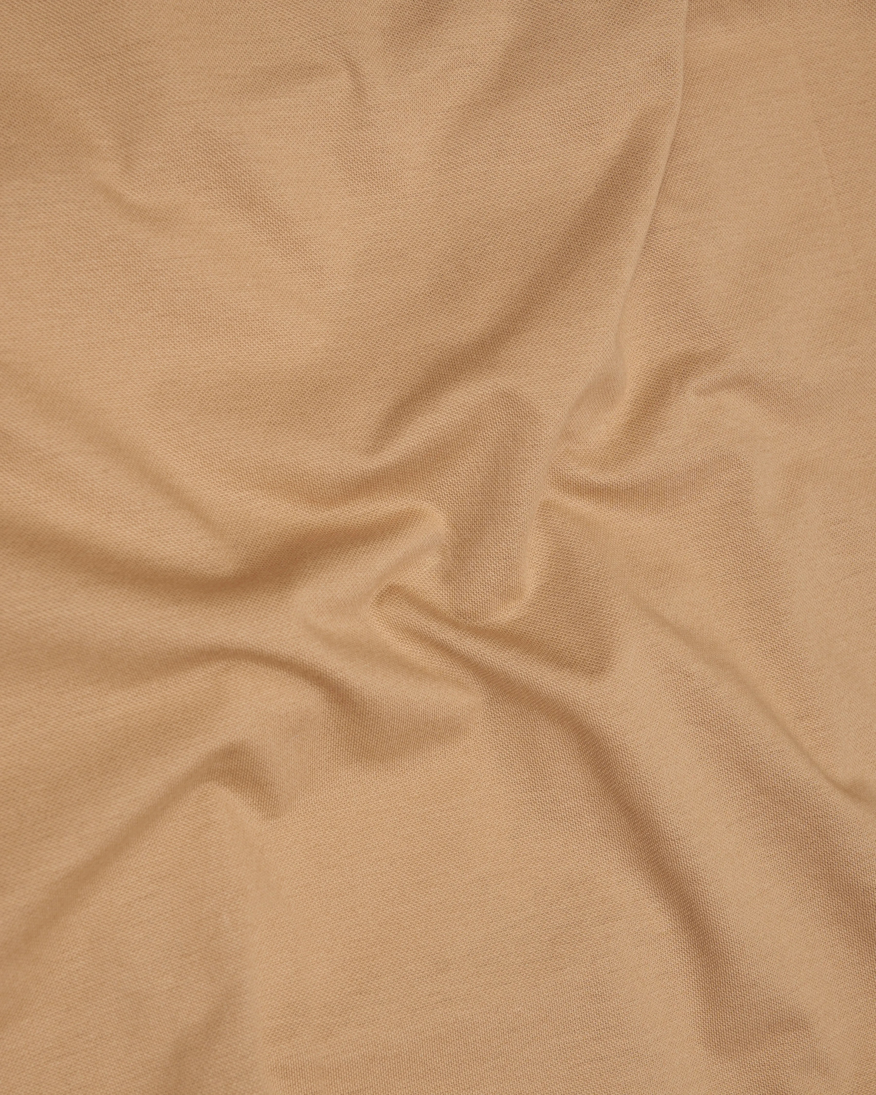 Muesli Brown Organic Cotton Mercerised Pique Polo sold by French Crown product image thumbnail 3