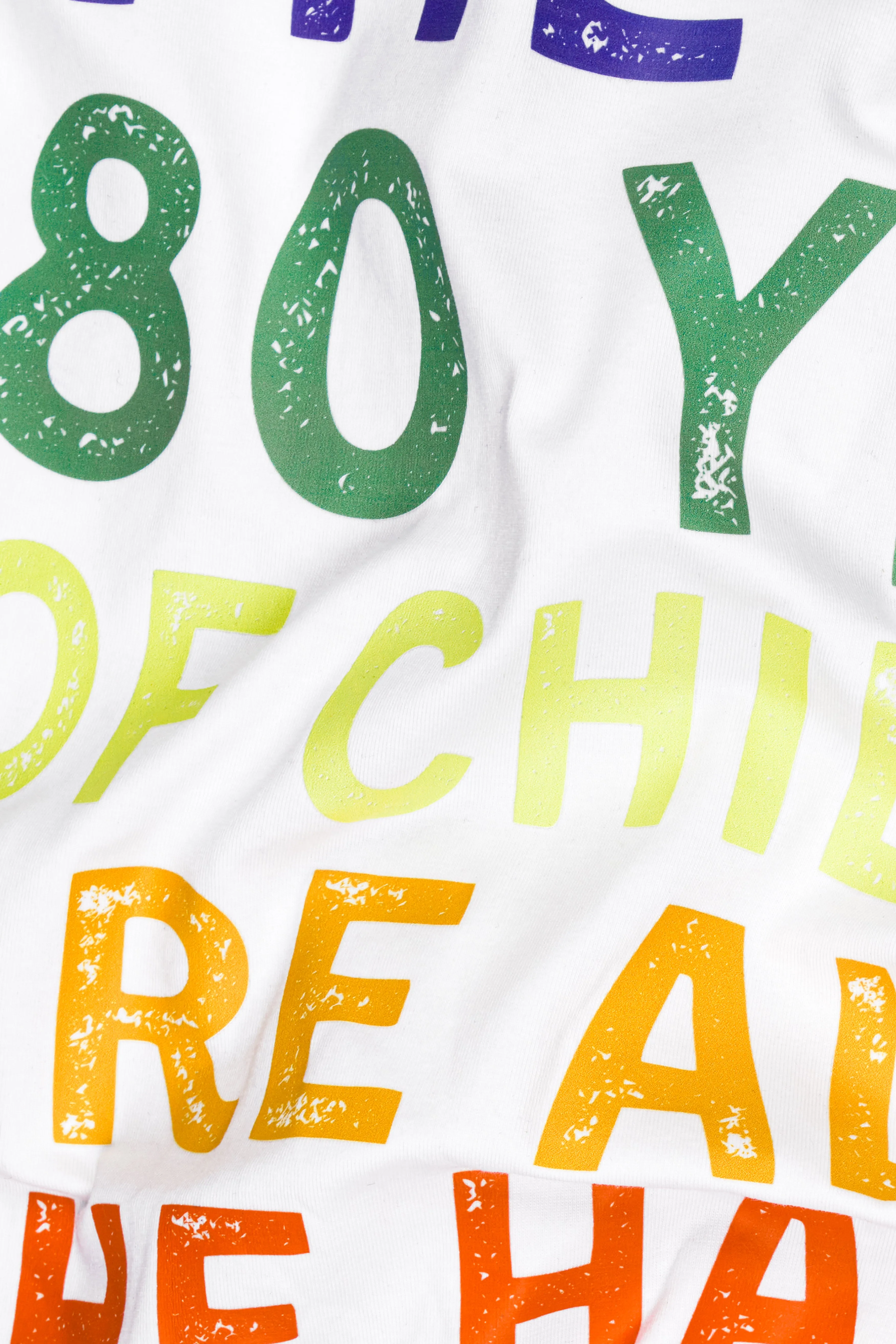 Bright White Printed Premium Cotton T-shirt sold by French Crown product image thumbnail 3