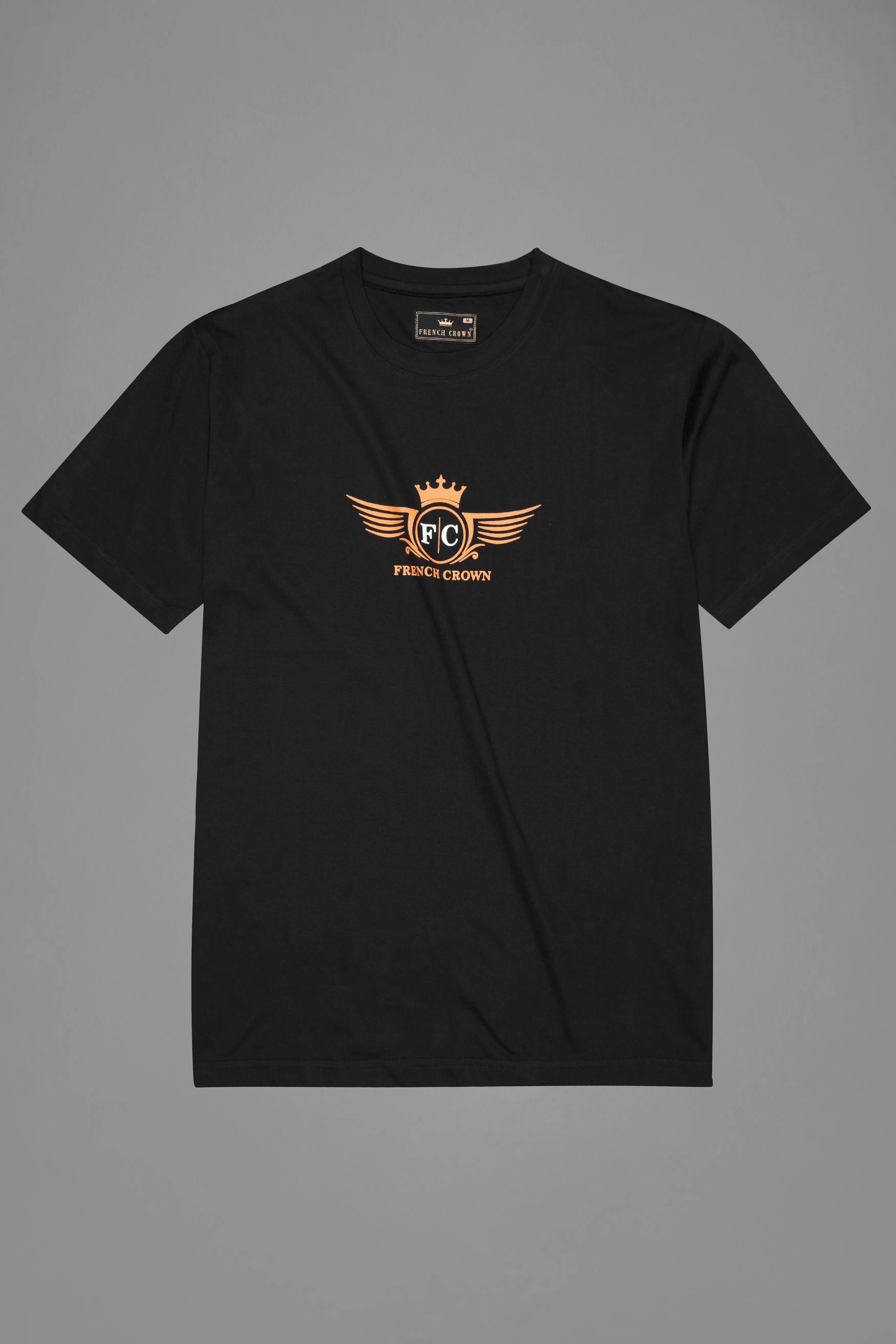 Jade Black Printed Premium Cotton Signature T-Shirt sold by French Crown product image thumbnail 2