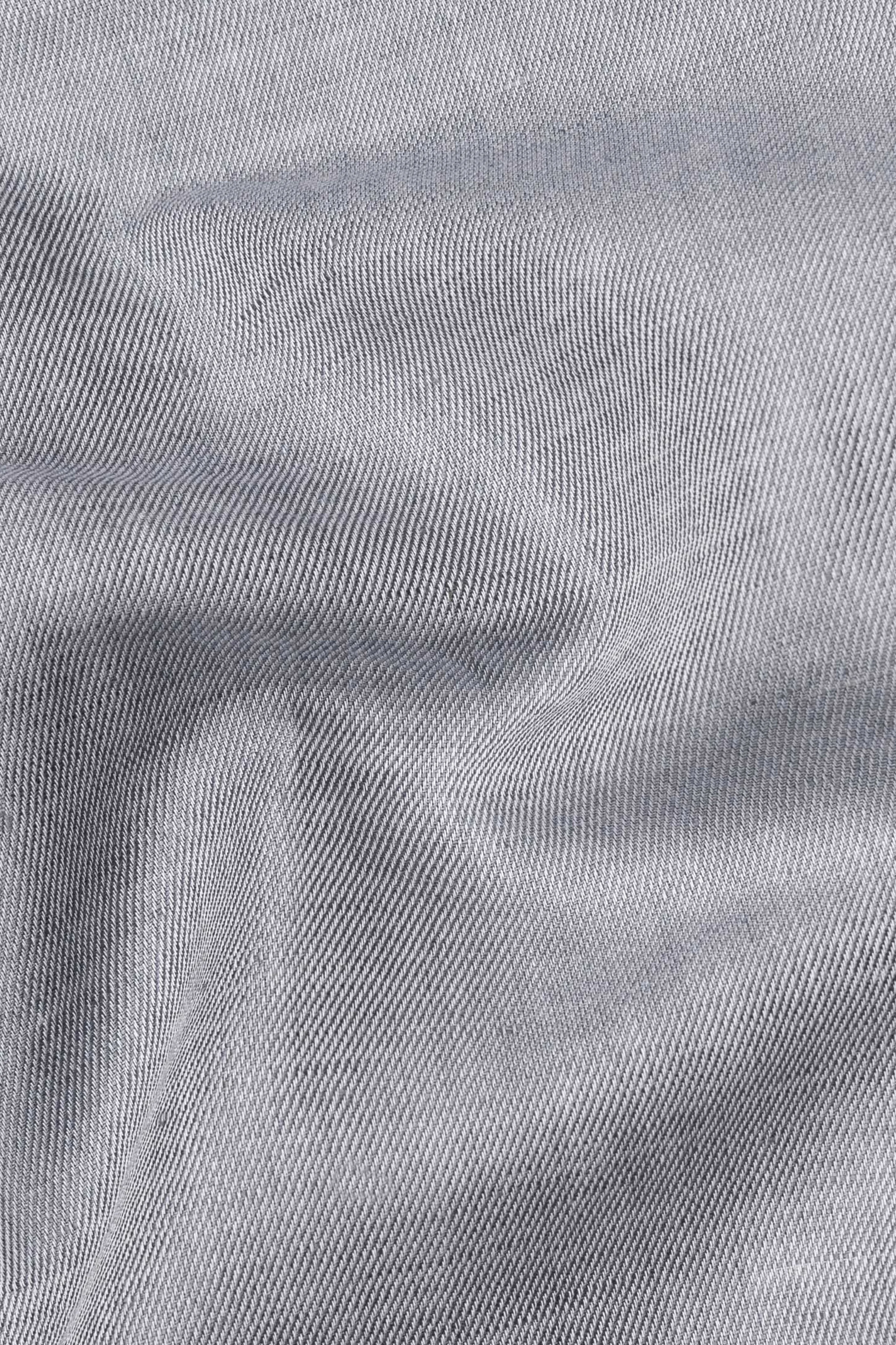 Mountain Mist Grey Luxurious Linen Shirt sold by French Crown product image thumbnail 3