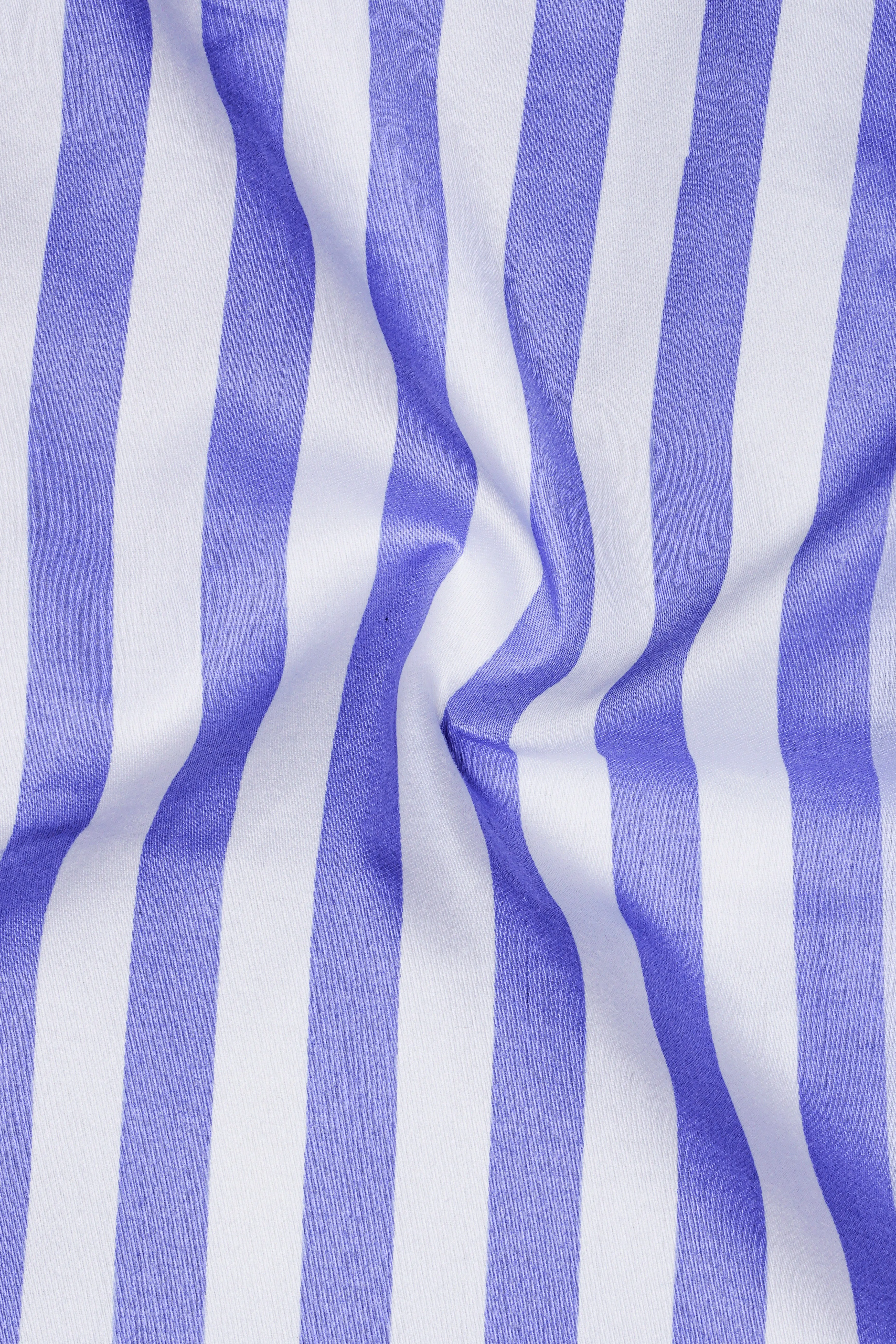 Bluvoro-Scampi Blue And Bright White Awning Striped Super Soft Premium Cotton Dress White Cuff Collar Shirt sold by French Crown product image thumbnail 3